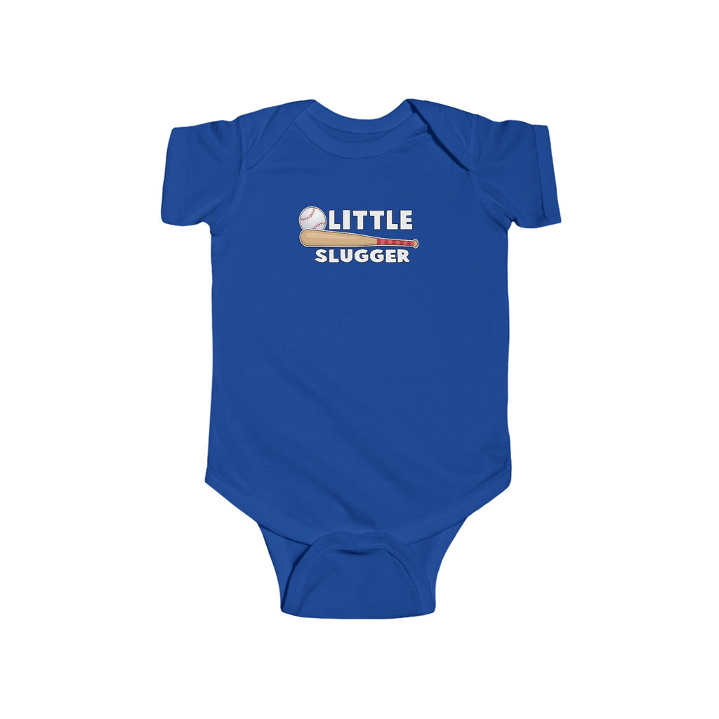 Little Slugger Infant Bodysuit - Cute Baby Sports Onesie, Baseball Theme Gift, Newborn Kid Outfits, Baby Shower Present, Sporty Infant Wear