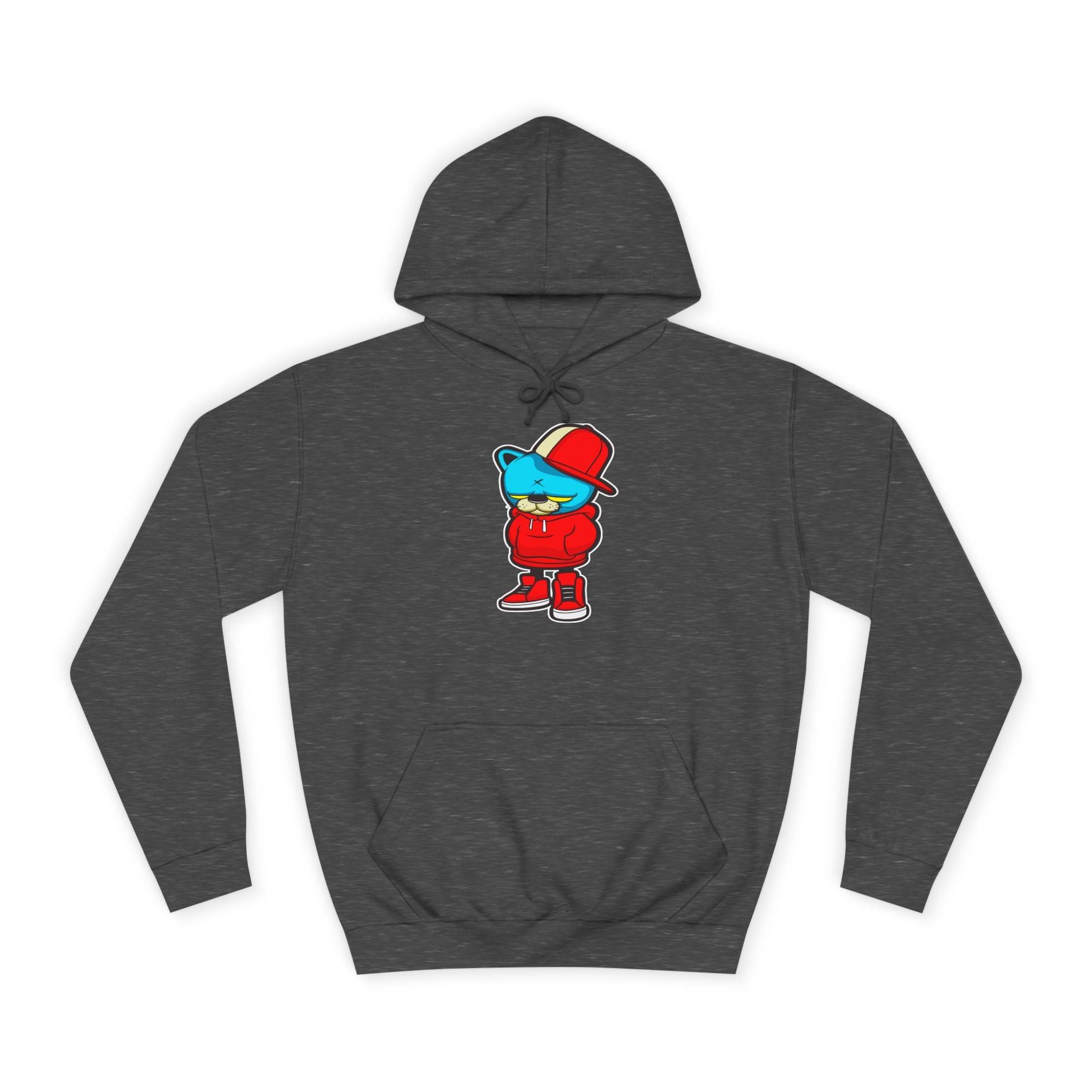 Trendy Cartoon Cat Hoodie | Unisex Streetwear, College Apparel, Graphic Hooded Sweatshirt, Cute Gift for Him or Her