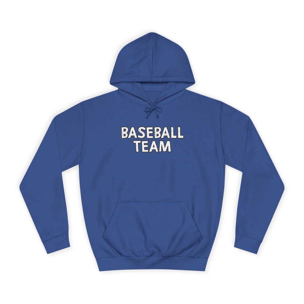 Baseball Team Unisex College Hoodie, Cozy Sportswear, College Apparel, Gift for Athletes, Team Spirit Wear, Everyday Comfort