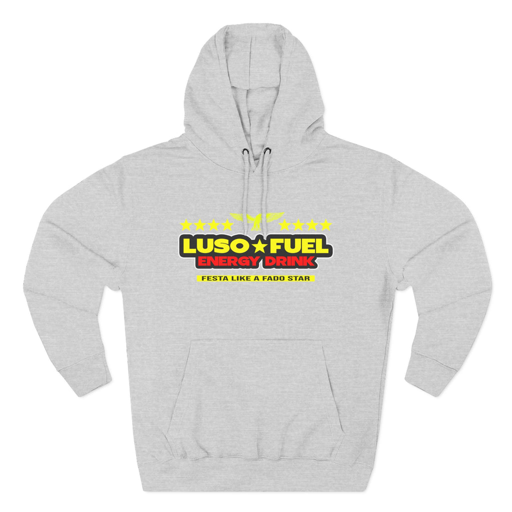 Luso Fuel Hoodie, Cozy Fleece Sweatshirt, Casual Streetwear, Gift for Athletes, Warm Winter Apparel, Sports Motivation Clothing