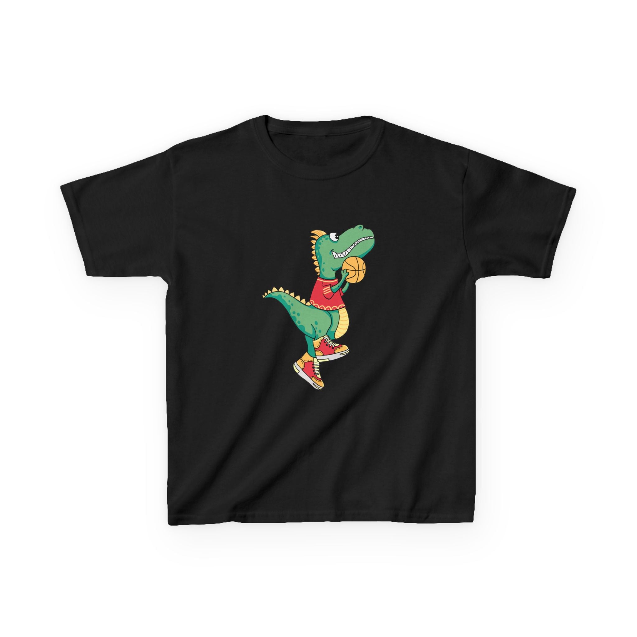 Dinosaur Basketball Kids Tee Fun Graphic Tee for Boys & Girls, Perfect for Birthdays, Playdates, Sports Events, Summer