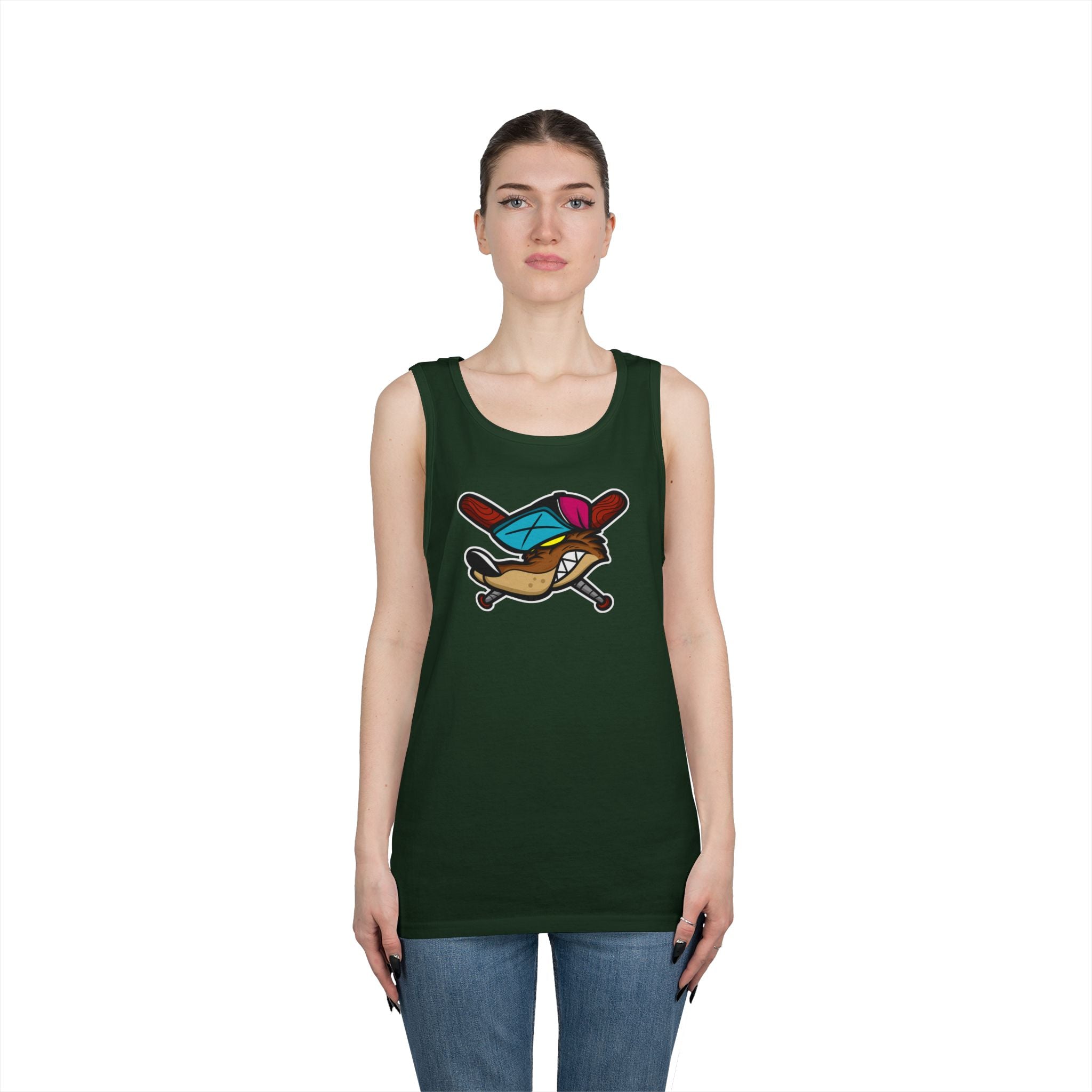 Playful Cartoon Graphic Tank Top, Fun Summer Apparel for Sport Lovers, Gift for Gamers, Casual Wear, Ideal for Birthdays, Beach Days