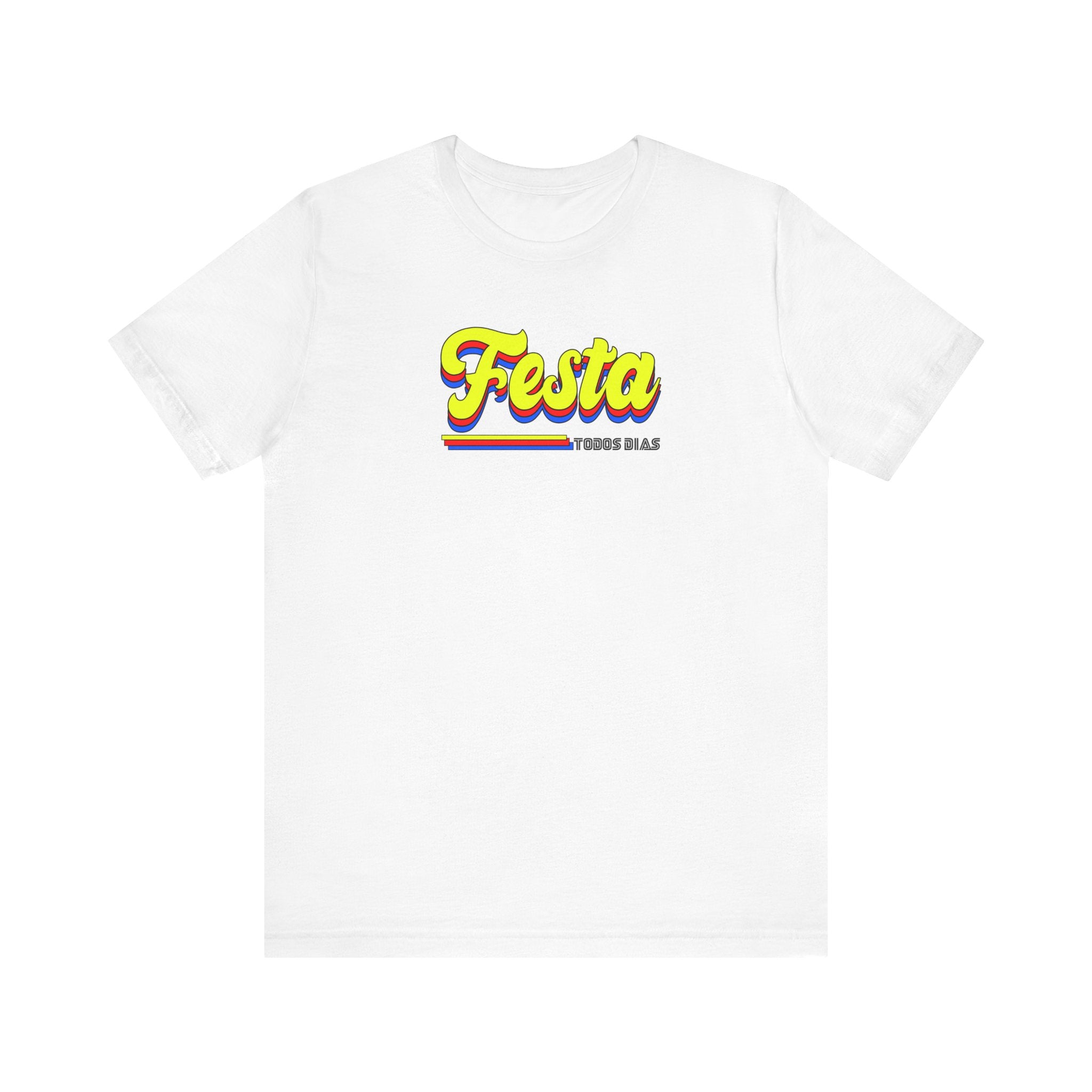 Festa Retro Stripe Tee — "Festa" Graphic T-Shirt
