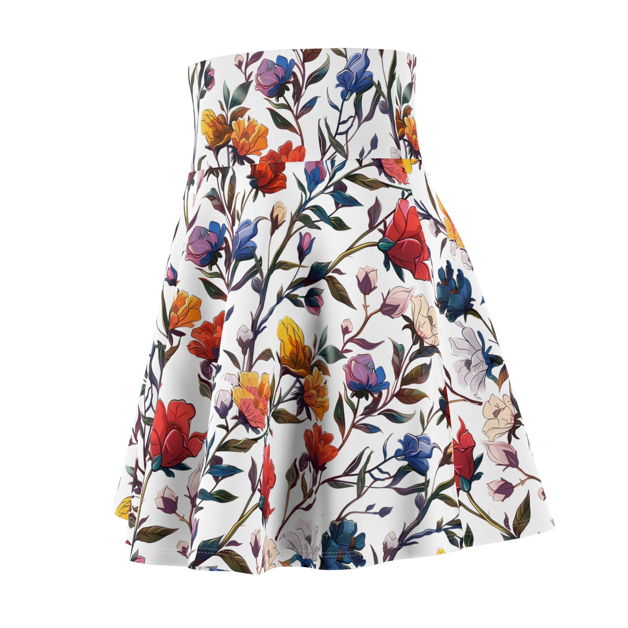 Floral Women's Skater Skirt - Boho Chic, Summer Fashion, Modest Outfit, Party Wear, Women's Clothing