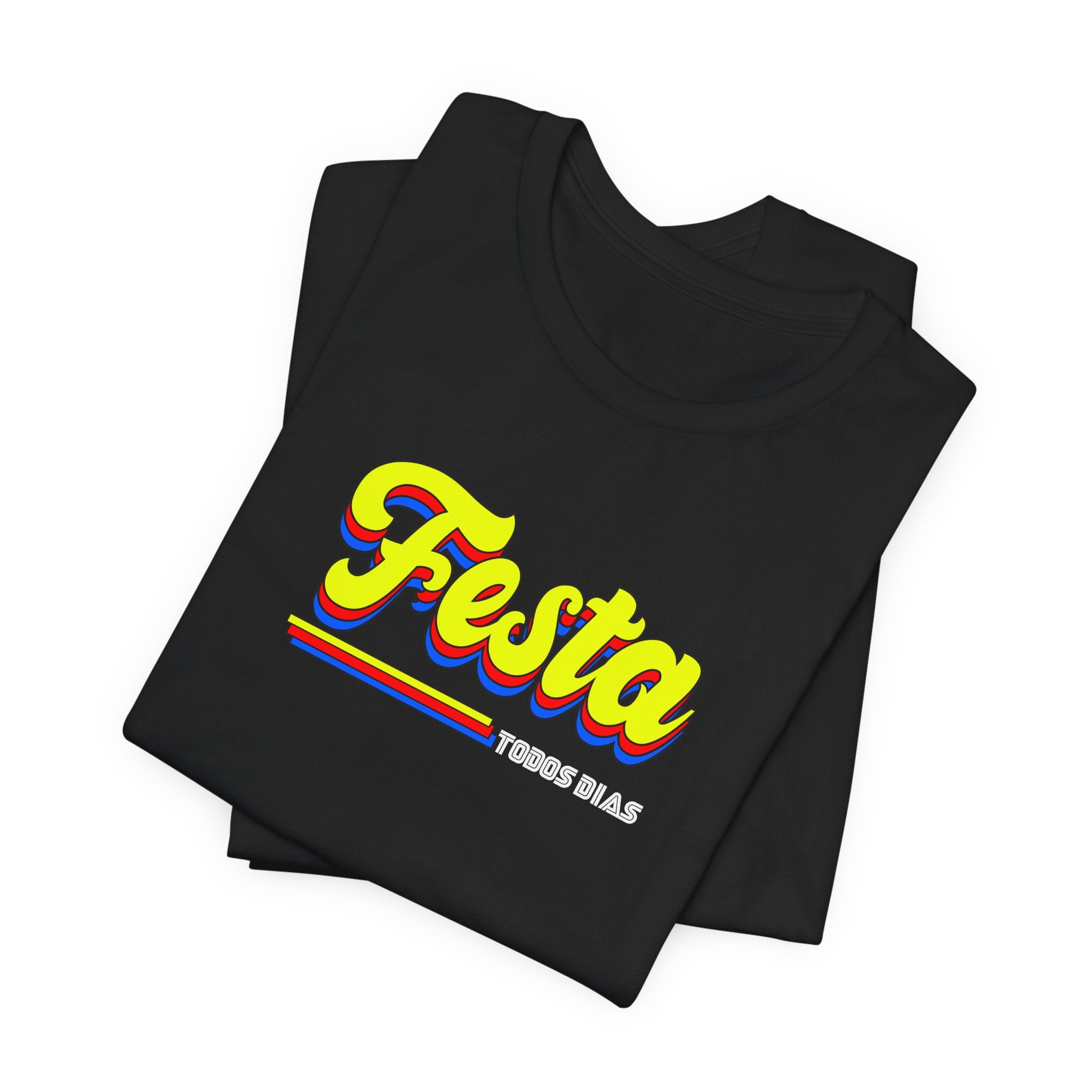 Festa Retro Stripe Tee — "Festa" Graphic T-Shirt