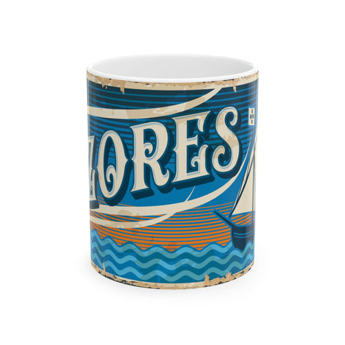 Azores Ceramic Mug - Vintage Sailboat Design (11oz, 15oz)