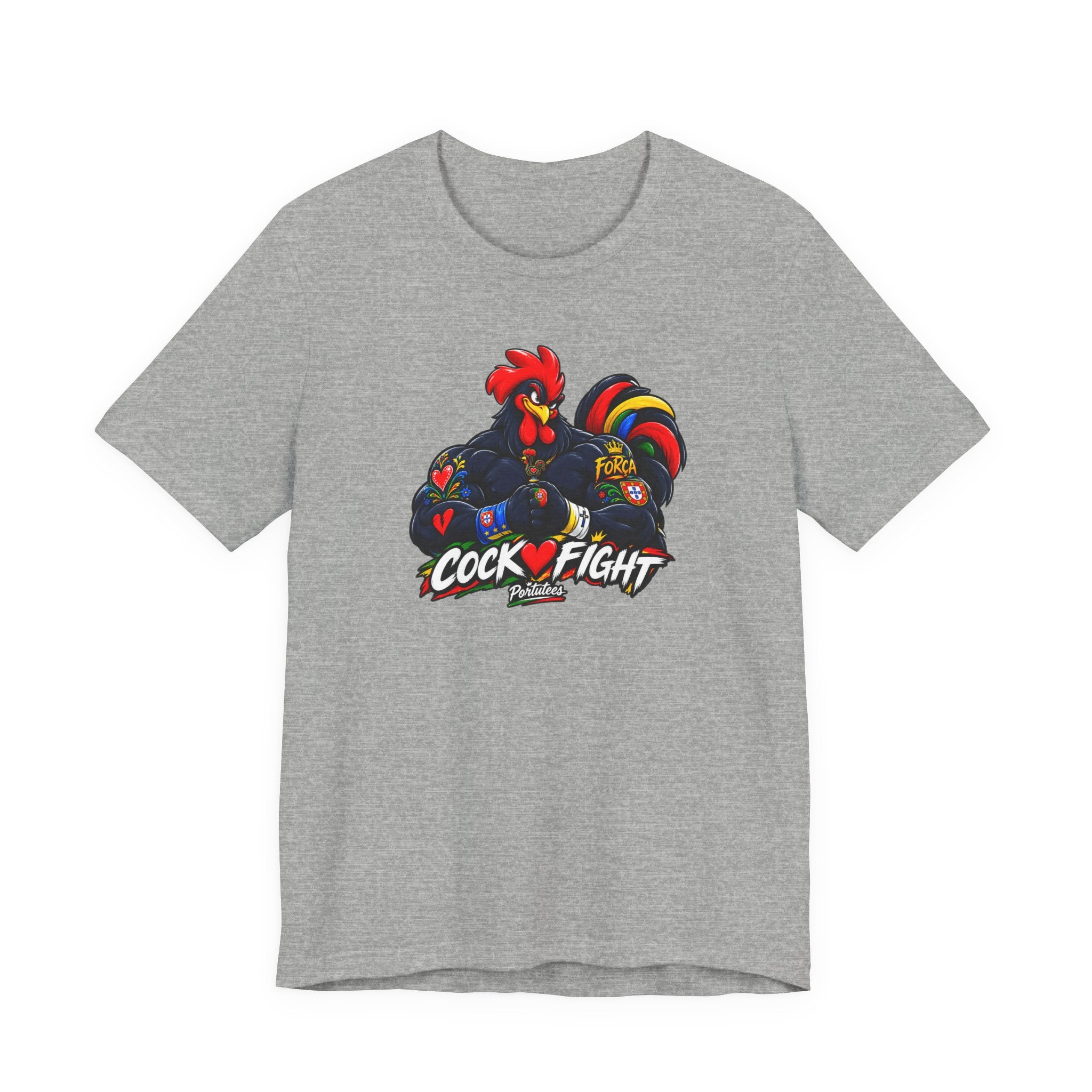 Cockfight Rooster Graphic Tee - Bold Vintage Gamefowl Design