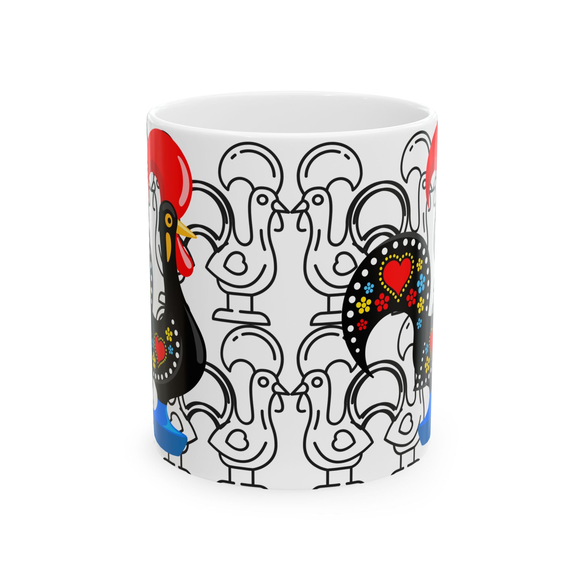 Colorful Barcelos Rooster Ceramic Mug