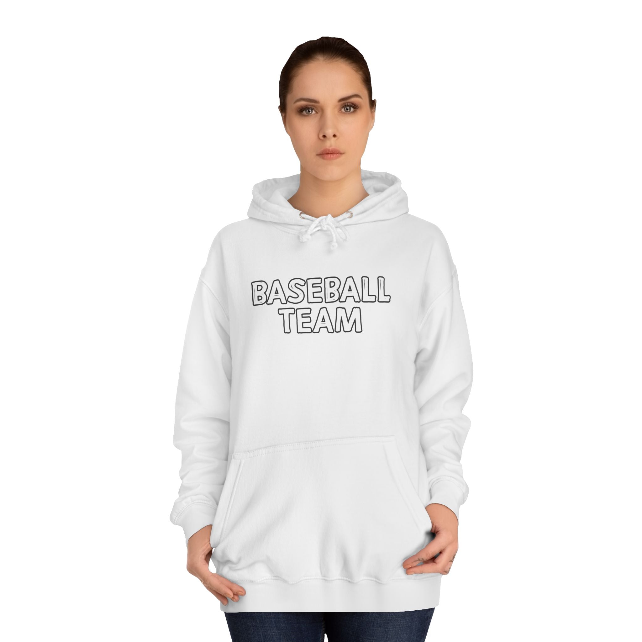 Baseball Team Unisex College Hoodie, Cozy Sportswear, College Apparel, Gift for Athletes, Team Spirit Wear, Everyday Comfort