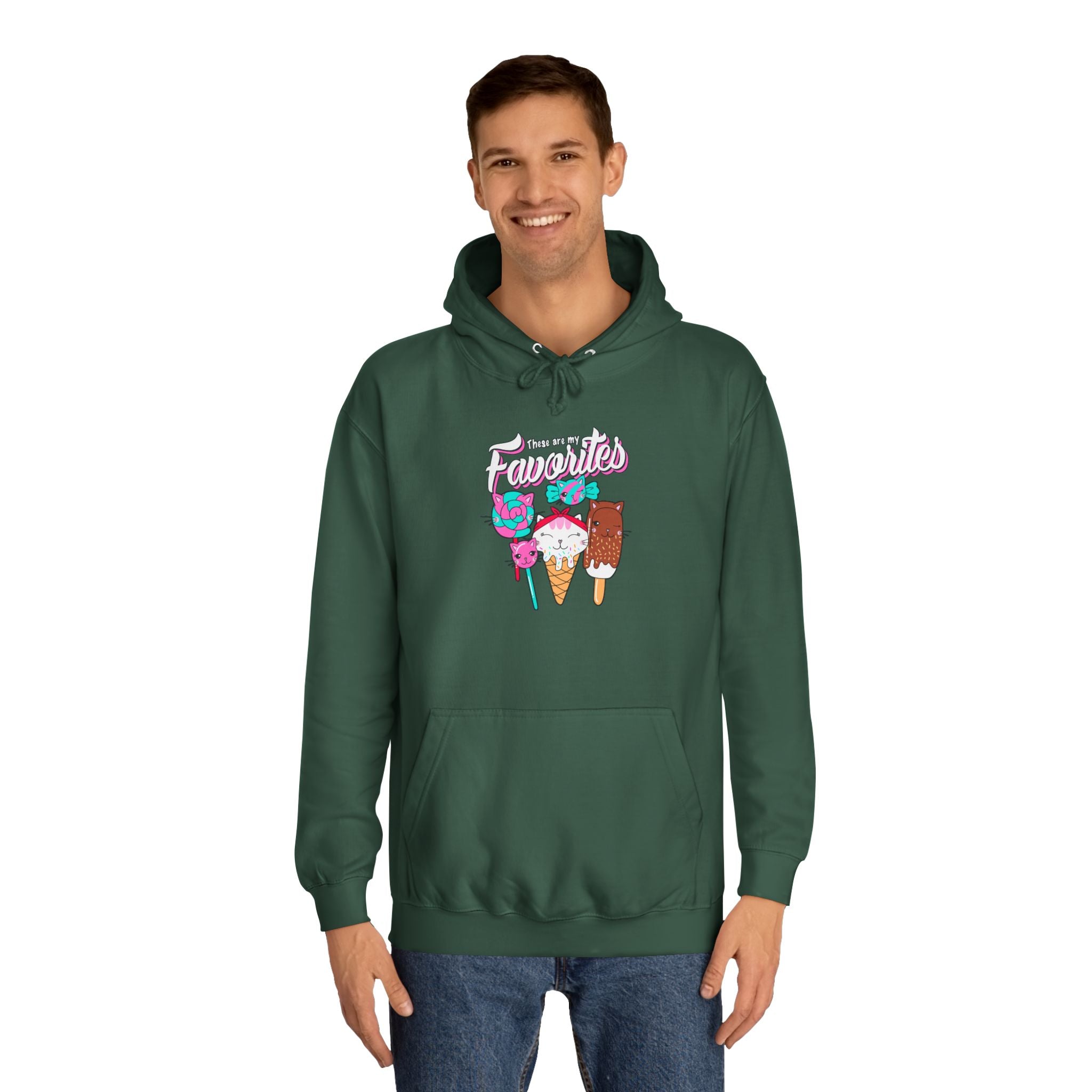 Ice Cream Favorites Unisex Hoodie - Cute Ice Cream Lover Sweatshirt, Ice Cream Gift, Ice Cream Hooded Pullover, Ice Cream Apparel, Ice Cream