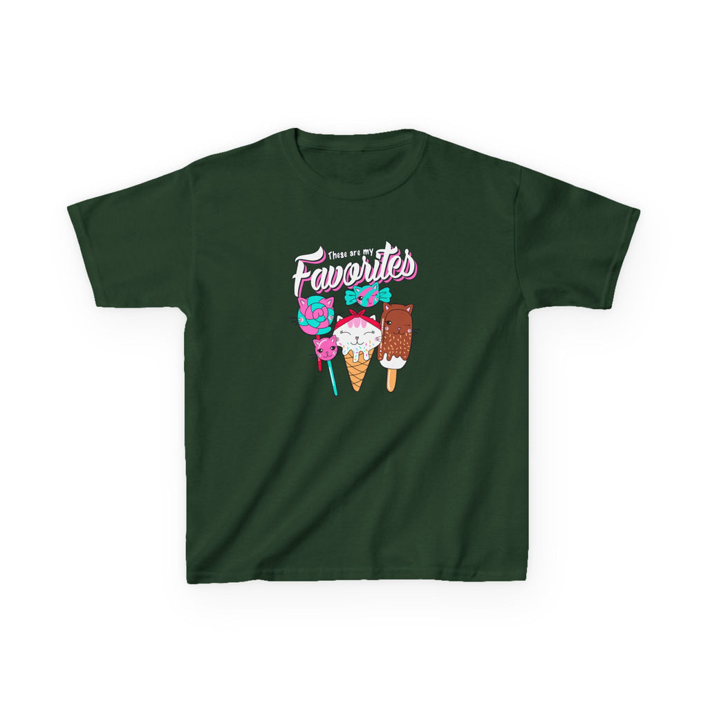 Ice Cream Favorites Kids Heavy Cotton Tee, Fun Summer T-Shirt, Cute Kids Apparel, Birthday Gift, Playdate Top