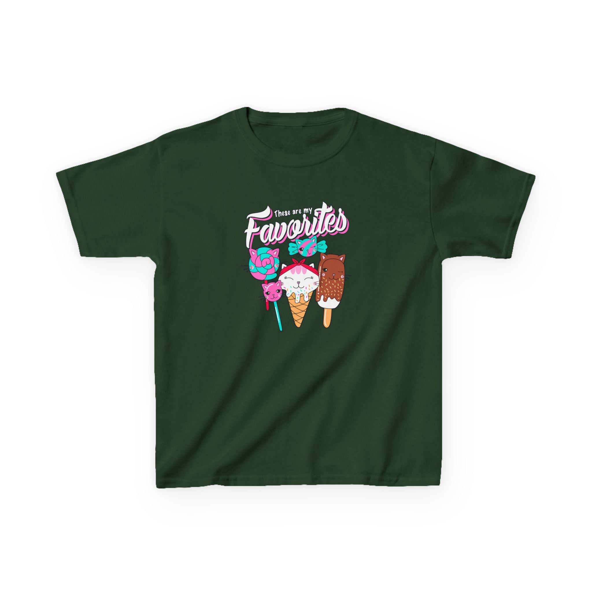 Ice Cream Favorites Kids Heavy Cotton Tee, Fun Summer T-Shirt, Cute Kids Apparel, Birthday Gift, Playdate Top