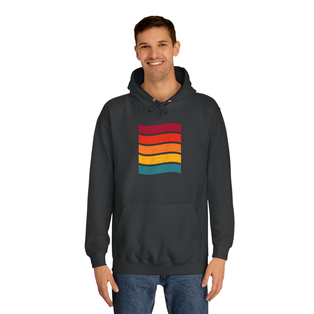 Colorful Stripe Unisex College Hoodie | Cozy Casualwear, Gifts for Students, Fall Fashion, College Events, Lounge Wear