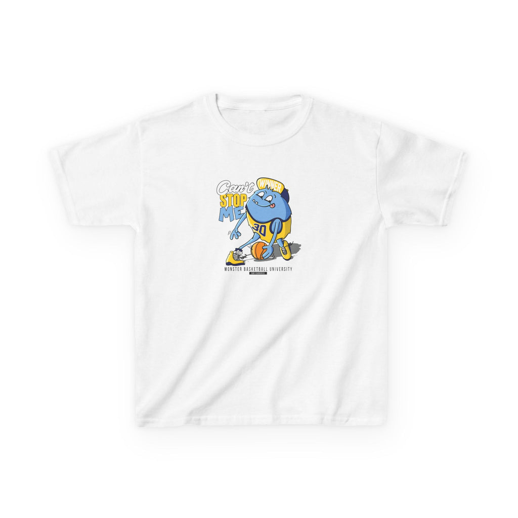 Kids Tee, Funny Monster Playing Basketball Can't Stop Me Shirt, Children's Clothing, Boys Girls Graphic Tee, Monster Lover Gift, Kids
