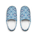 Azujelos Blue Moroccan Tile Women's Indoor Slippers — Cozy Patterned House Slides