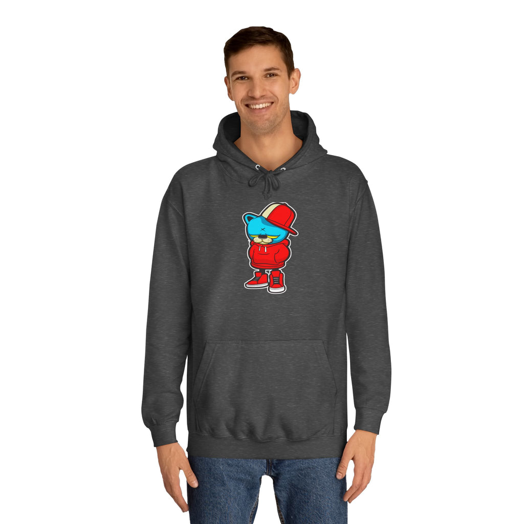 Trendy Cartoon Cat Hoodie | Unisex Streetwear, College Apparel, Graphic Hooded Sweatshirt, Cute Gift for Him or Her