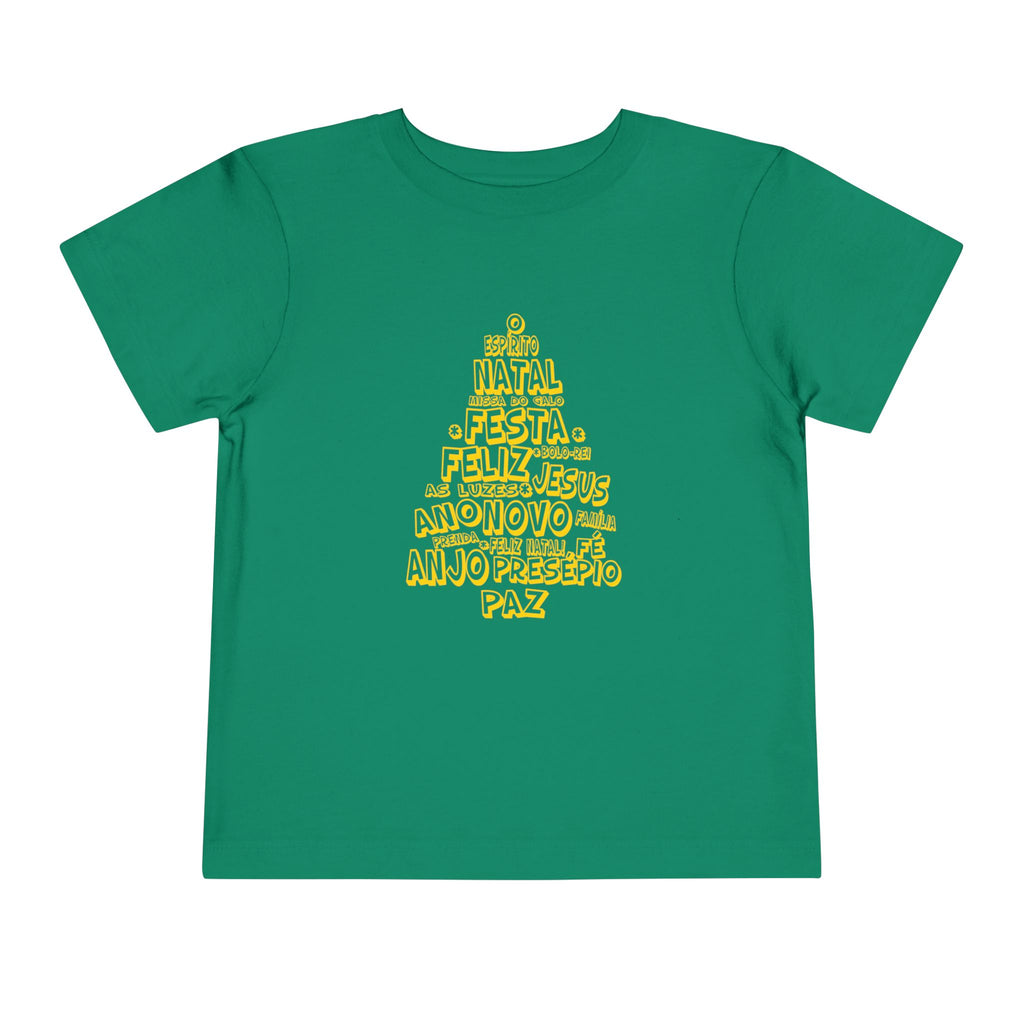 Festive Toddler Short Sleeve Tee – Merry Christmas Design