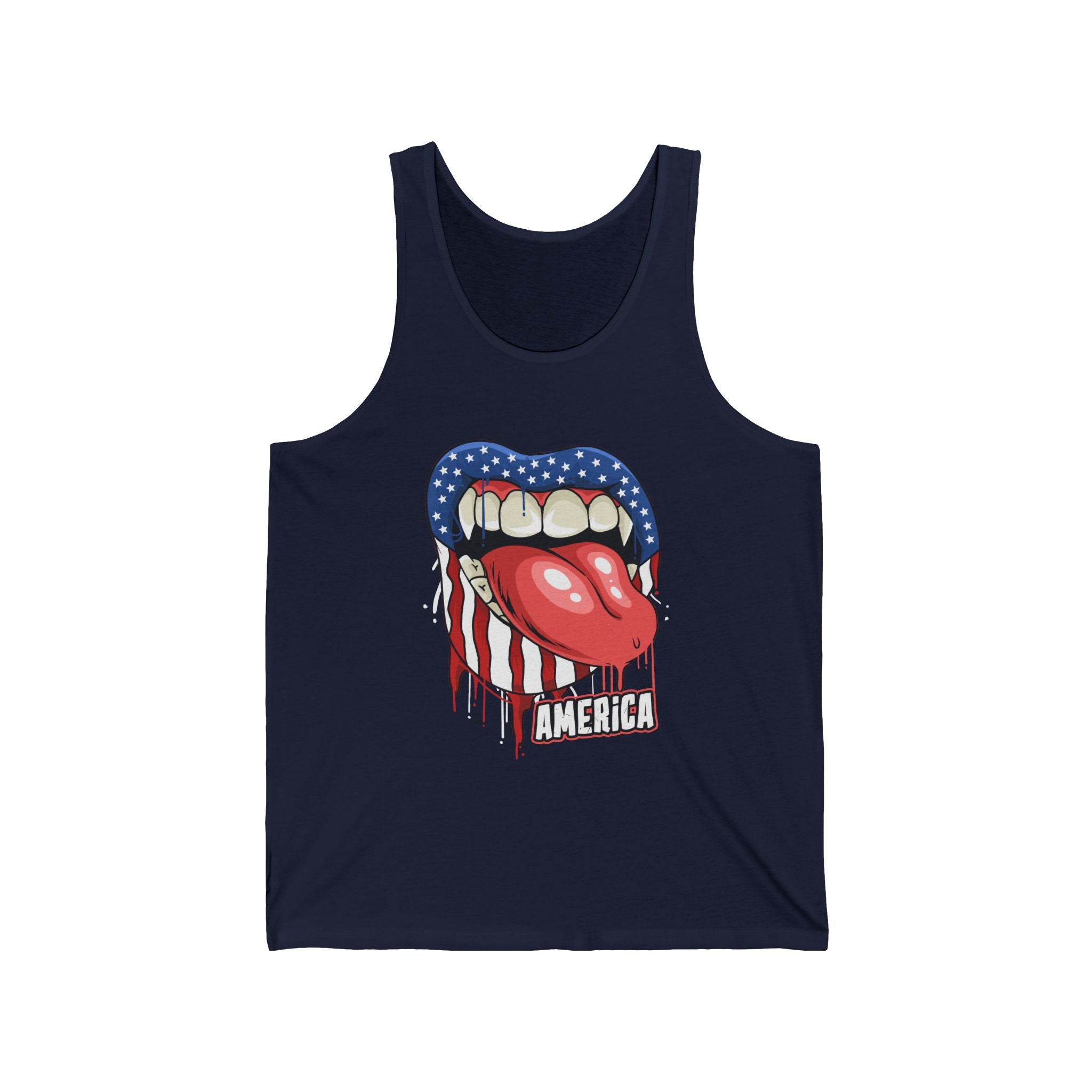 Bold Graphic Unisex Jersey Tank - Express Your Patriotism, Summer Fashion, BBQ Parties, Independence Day, Casual Wear, Music Festivals