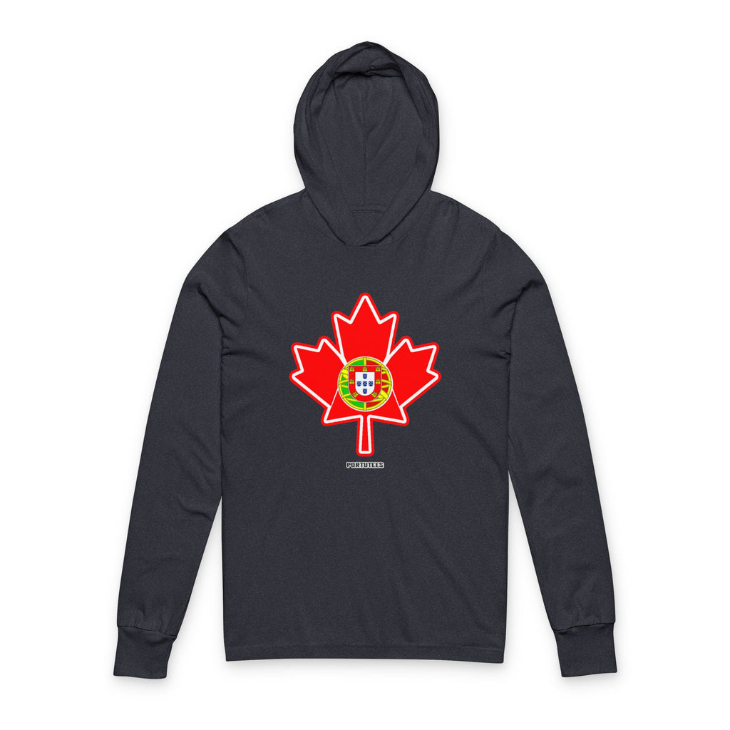 Portuguese Canadian Hoodie Tee — Canadian-Portuguese Pride Long-Sleeve Hooded Shirt