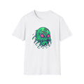 Creepy Cool Skull T-Shirt, Unisex Softstyle Tee for Halloween, Casual Graphic Tee, Monster Shirt for Parties, Gift for Horror Fans