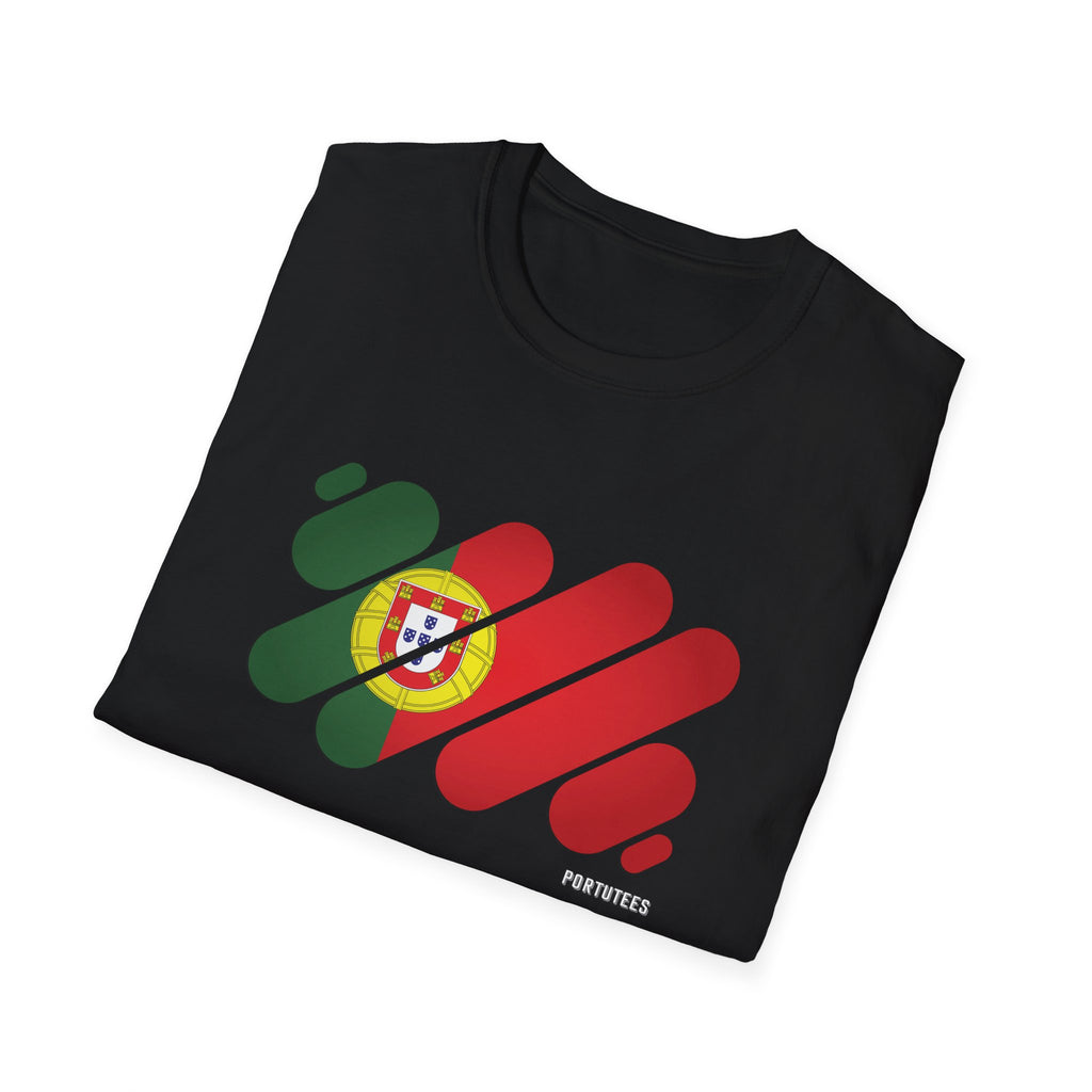 Portugal Flag Graphic T-Shirt — Modern Brushstroke Portuguese Pride Tee