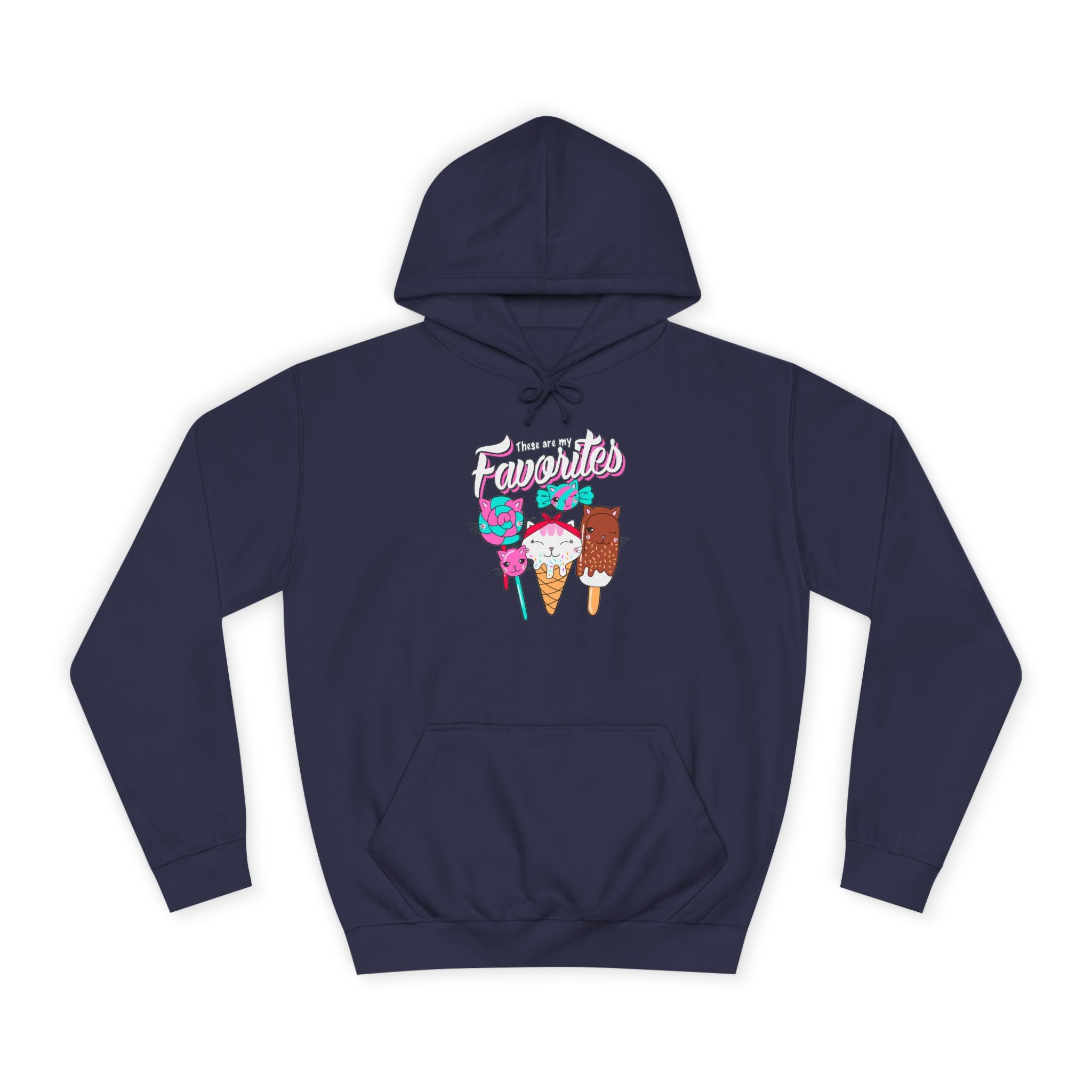 Ice Cream Favorites Unisex Hoodie - Cute Ice Cream Lover Sweatshirt, Ice Cream Gift, Ice Cream Hooded Pullover, Ice Cream Apparel, Ice Cream