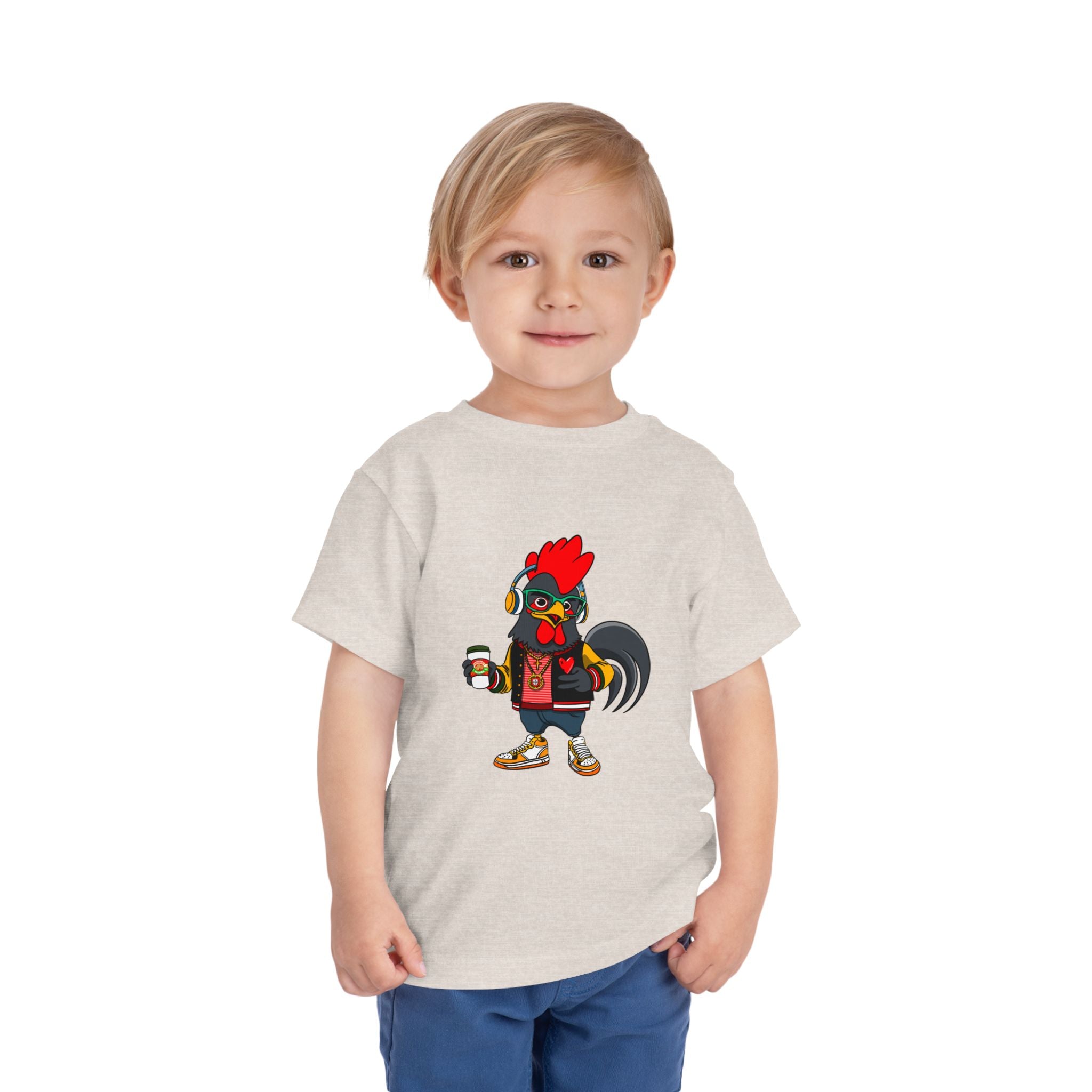 Hipster Rooster Toddler Tee - Fun Animal Design, Cute Kids' Shirt, Playful Gift for Birthdays, Summer Wear, Animal Lover's Apparel