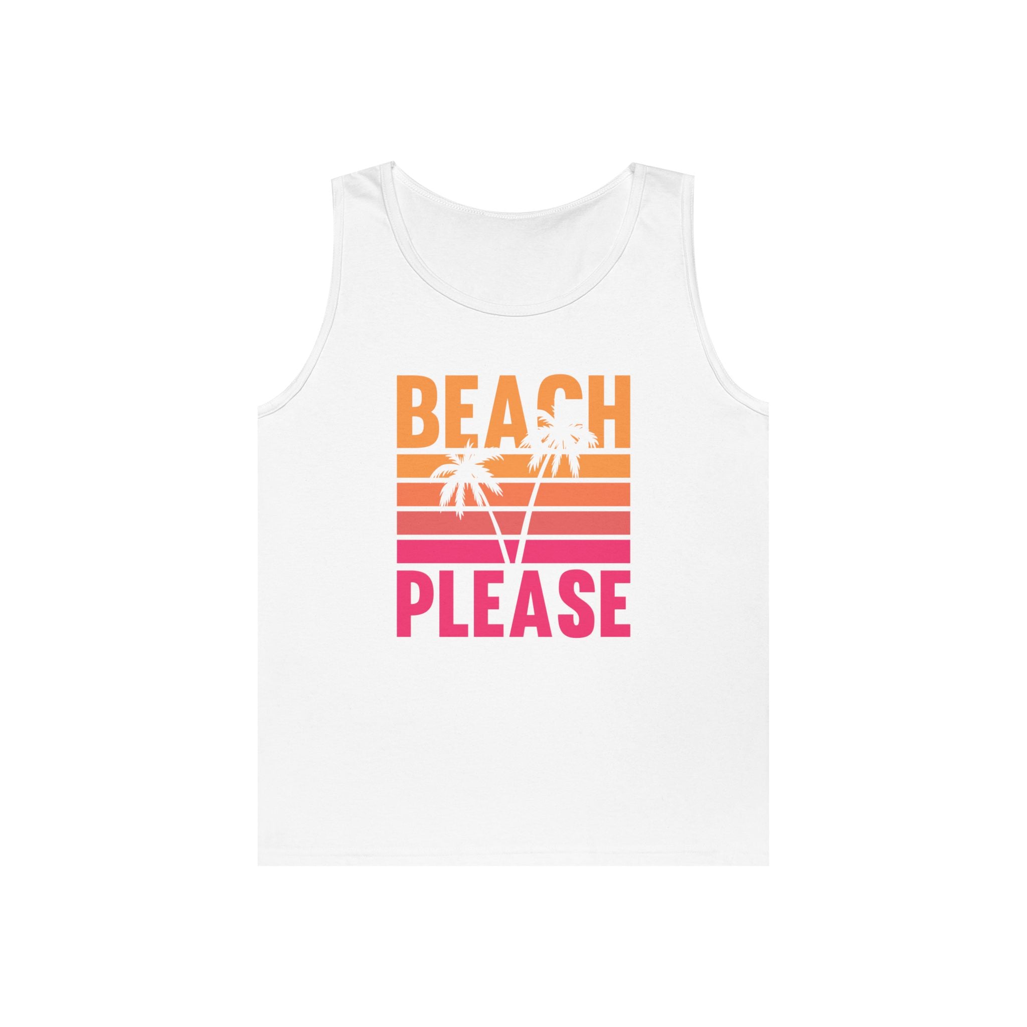 Beach Please Tank Top, Summer Apparel, Unisex Summer Wear, Vacation Style, Gift for Beach Lovers, Pool Party Outfit