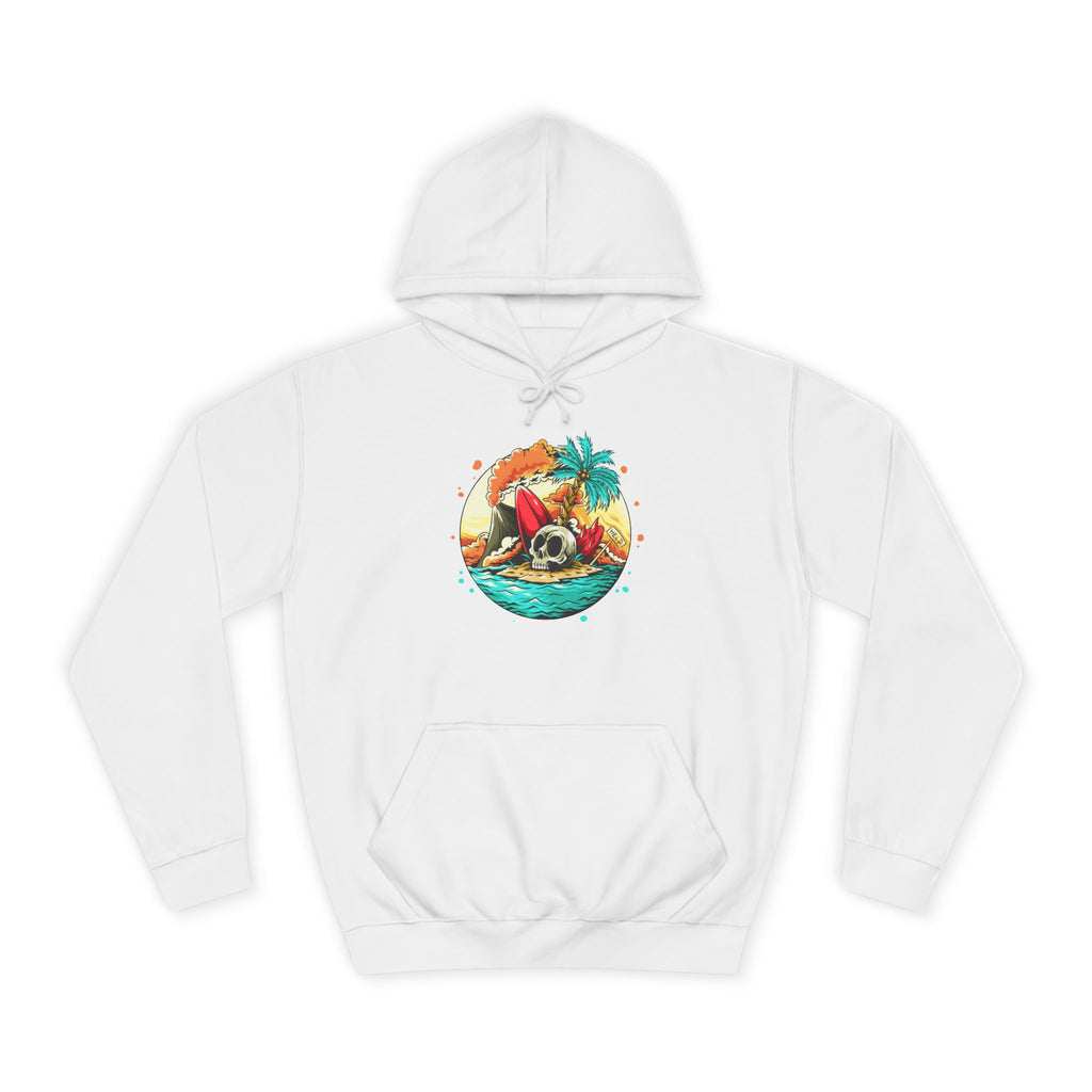 Tropical Paradise Unisex College Hoodie, Beach Vibes Sweatshirt, Summer Gift, Vacation Apparel, Cozy Hooded Pullover, Casual Wear