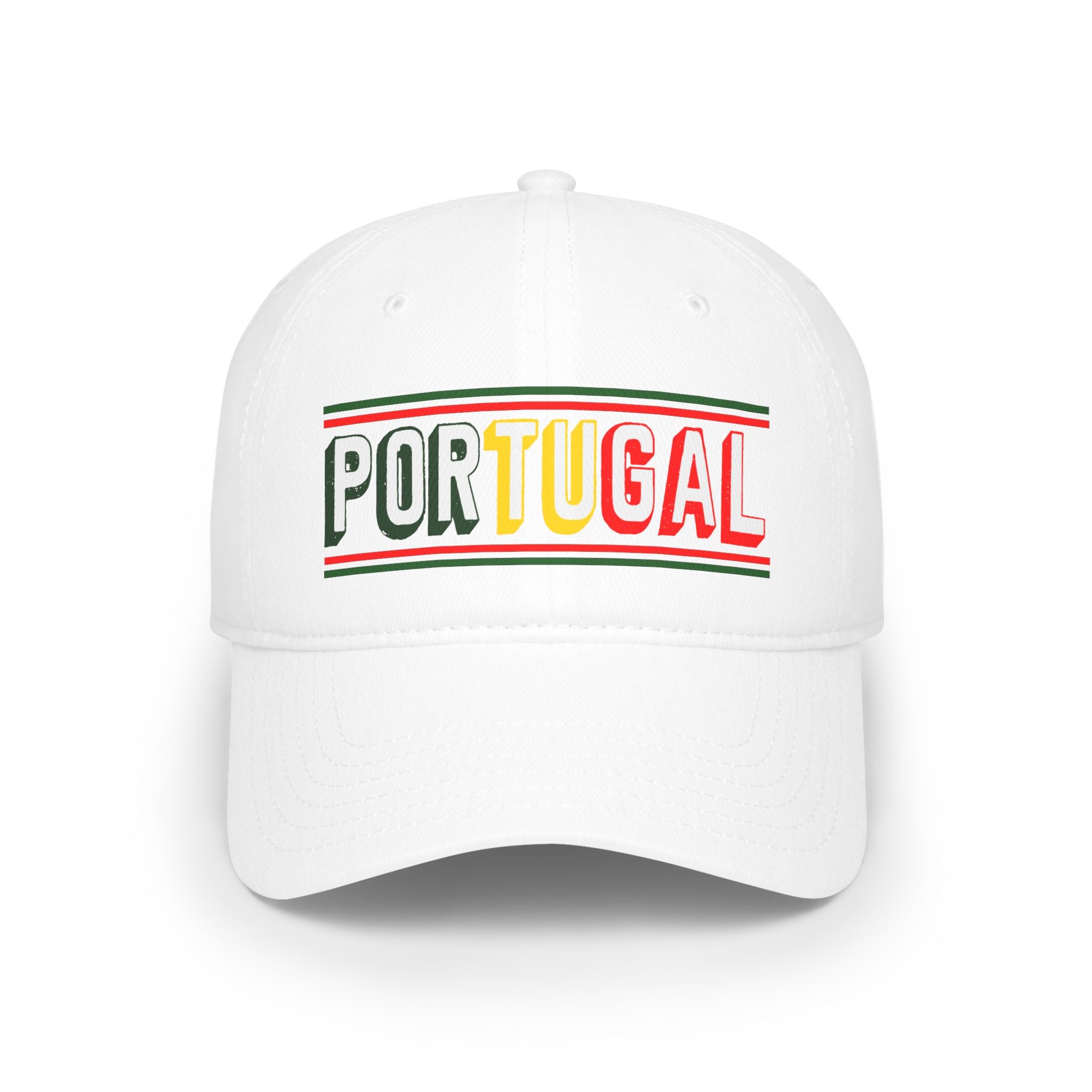 Portugal Flag Colors Embroidered Baseball Cap — Low Profile Portugal Hat