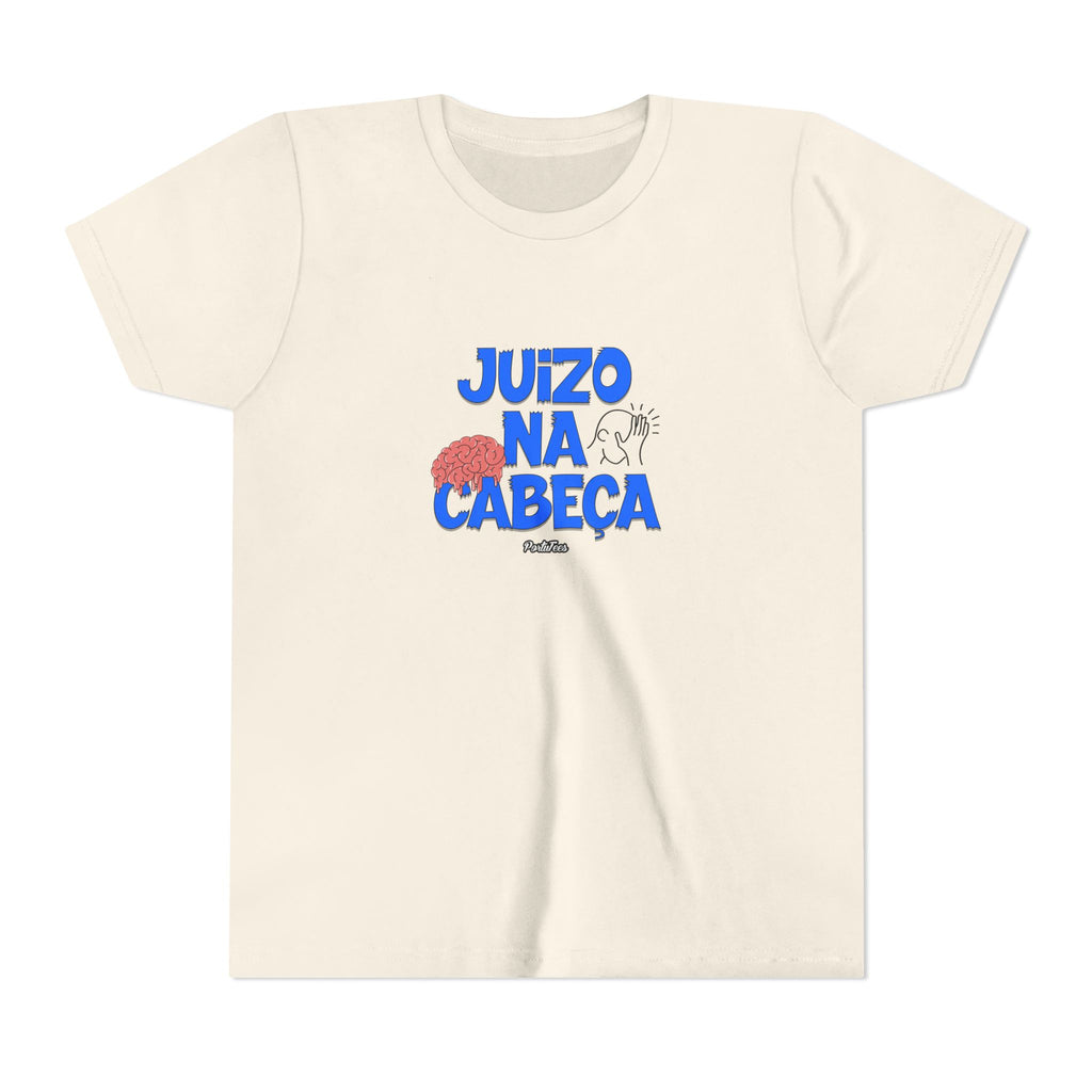 Juízo na Cabeça Youth Short Sleeve Tee - Fun Graphic T-Shirt for Kids