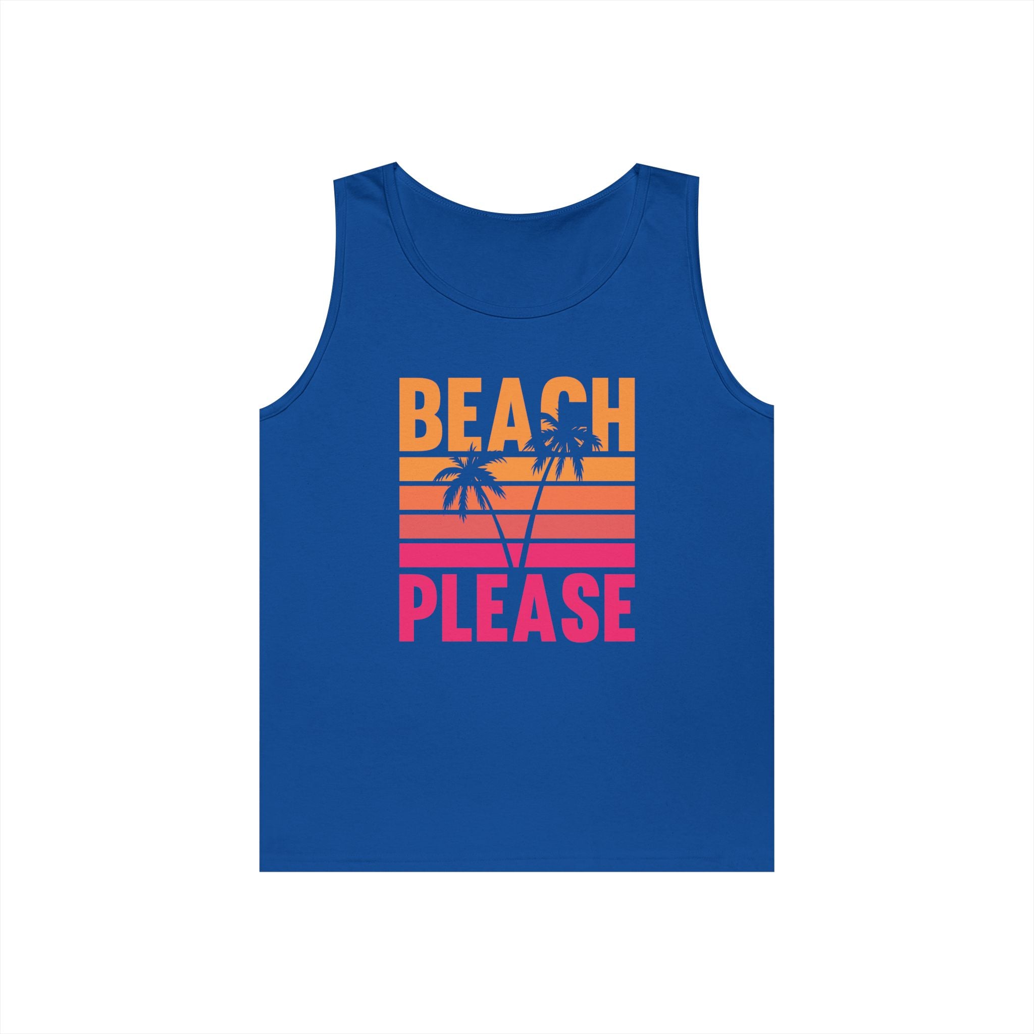 Beach Please Tank Top, Summer Apparel, Unisex Summer Wear, Vacation Style, Gift for Beach Lovers, Pool Party Outfit