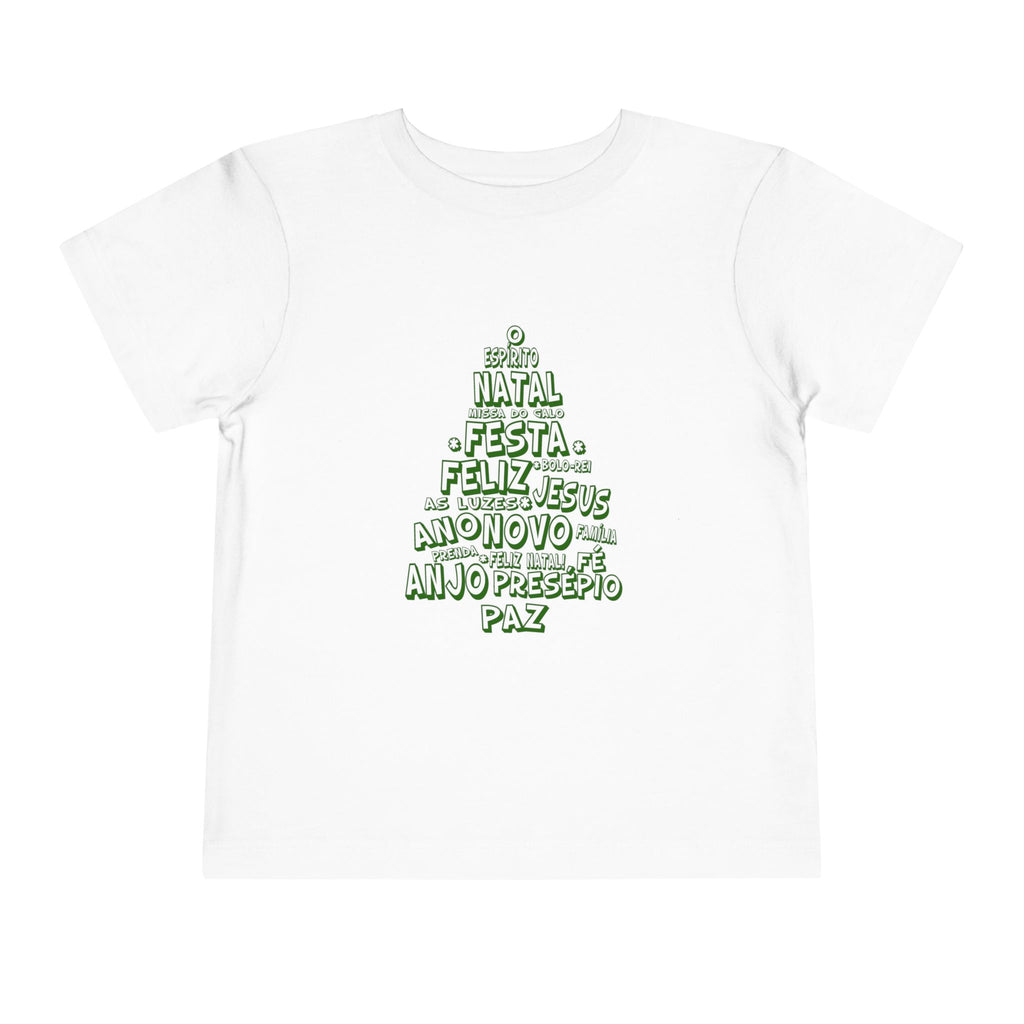 Festive Toddler Short Sleeve Tee – Merry Christmas Design
