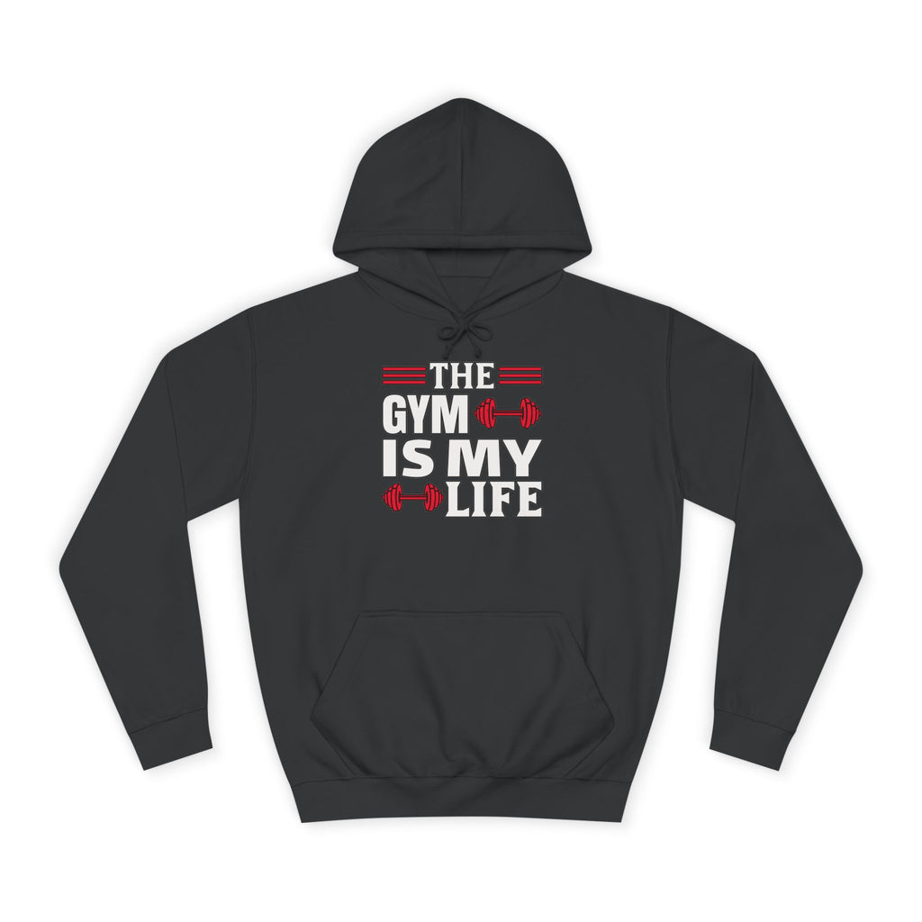Gym Life Unisex Hoodie, Workout Sweatshirt, Fitness Apparel, Gift for Gym Lovers, College Casual Wear