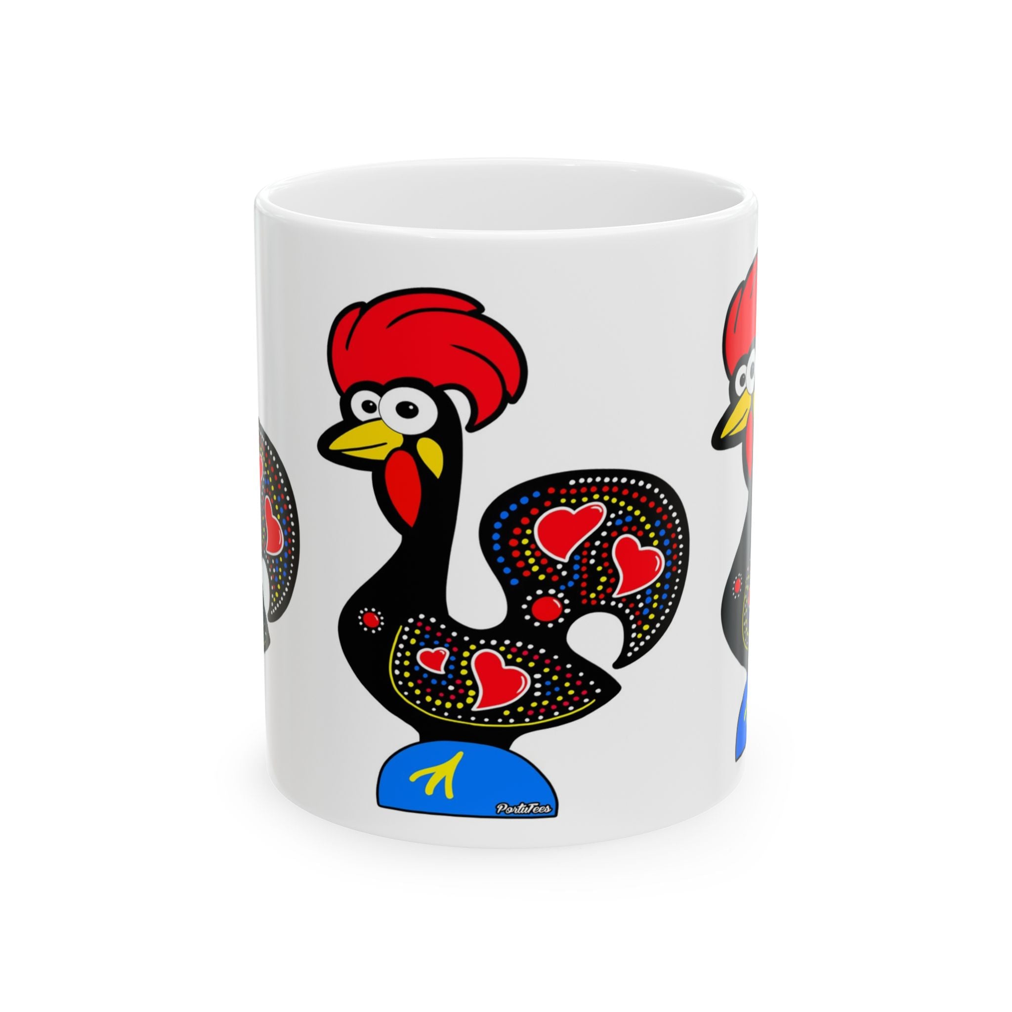 Whimsical Barcelos Rooster Ceramic Mug - Fun Coffee Cup for Rooster Lovers