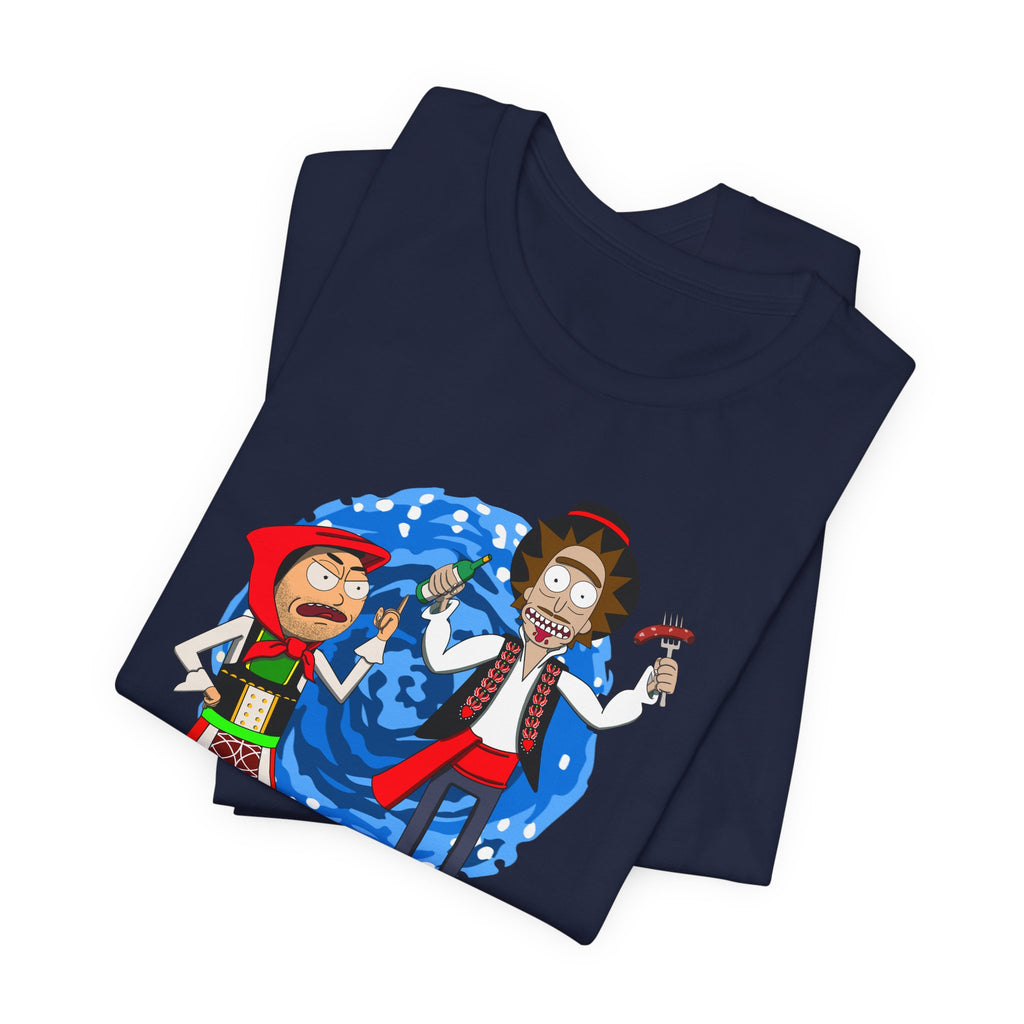 Ricardo and Miguel Holiday Tee — Cartoon Dimensional Portal Design