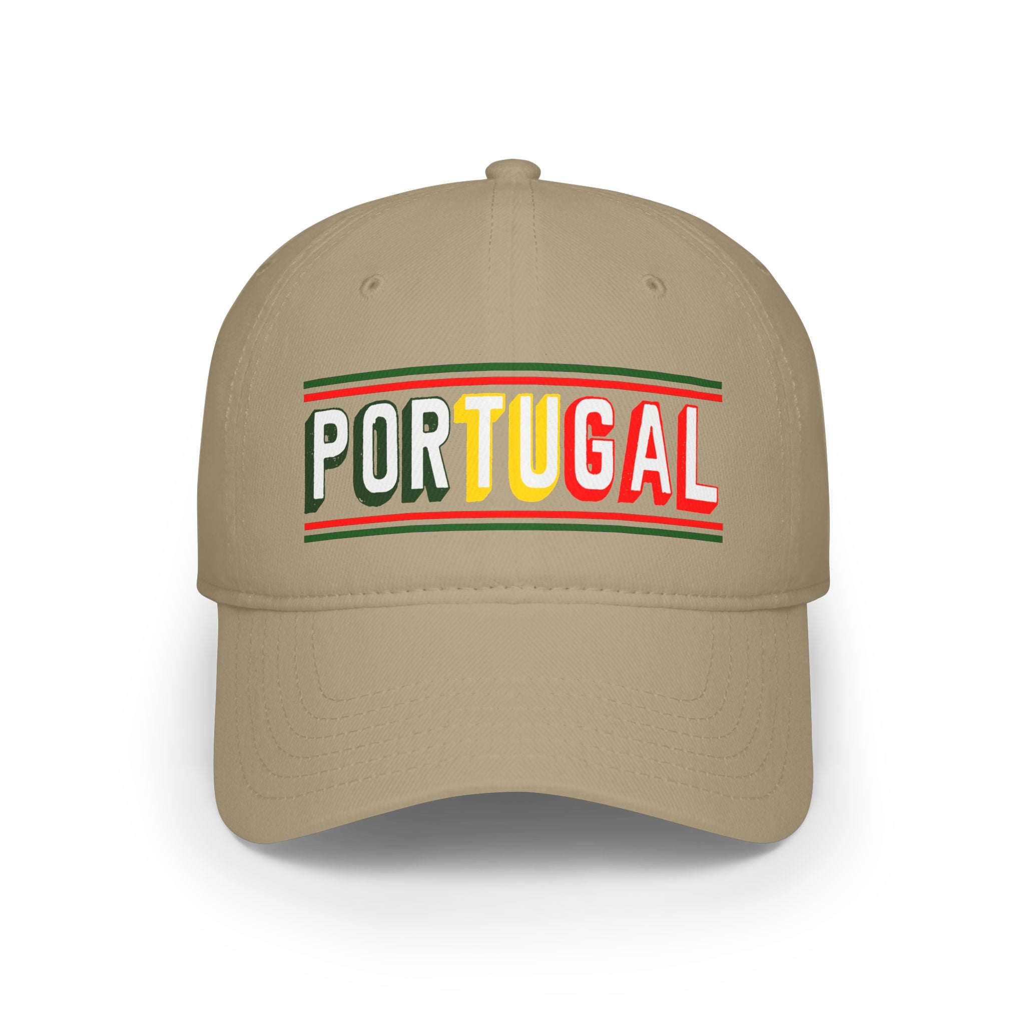Portugal Flag Colors Embroidered Baseball Cap — Low Profile Portugal Hat