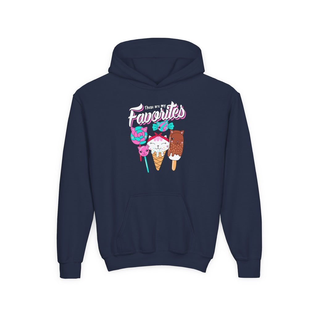 Cute Ice Cream Favorites Youth Hoodie, Summer Apparel, Kids Sweatshirt, Birthday Gift, Cartoon Ice Cream Design