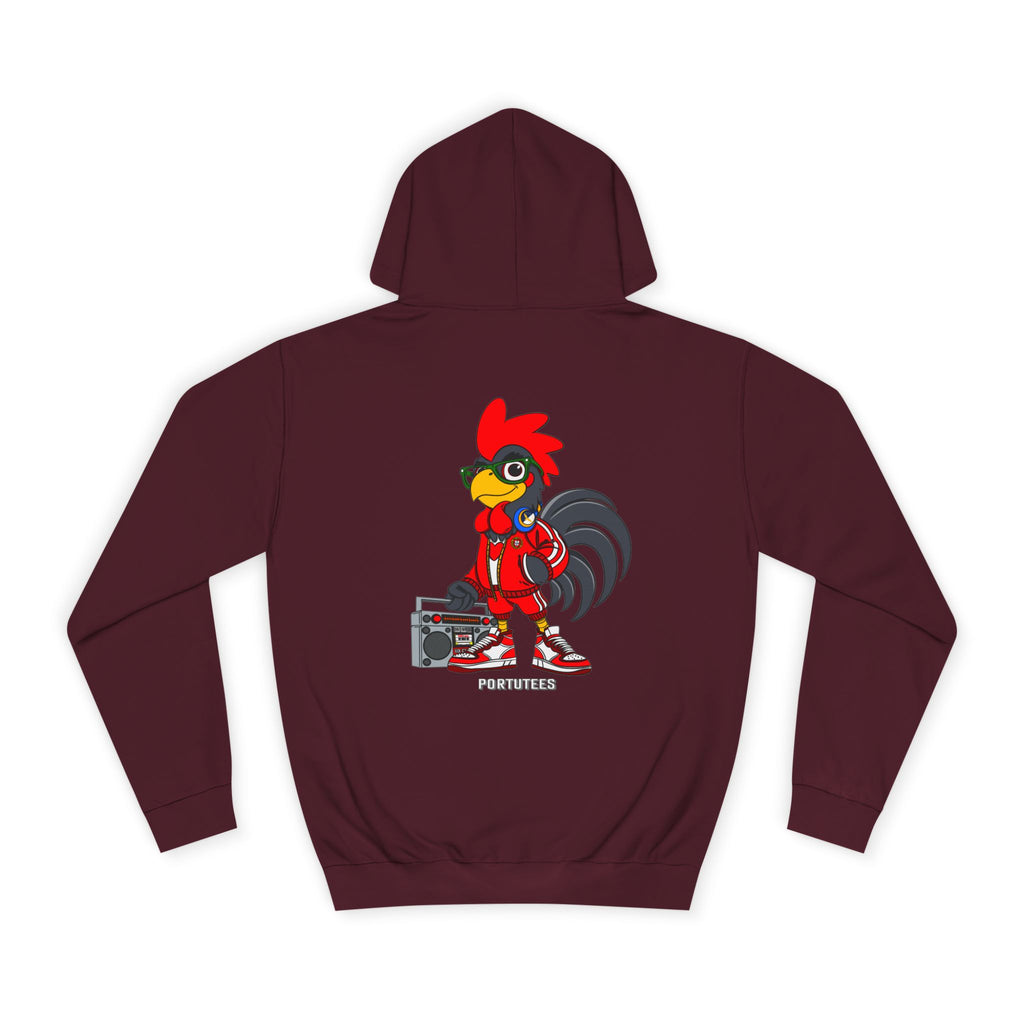 Hip-Hop Portuguese Rooster Hoodie - Urban Style Sweatshirt, Trendy College Apparel, Unisex Outerwear, Chicken Lover Gift, Cool Rooster