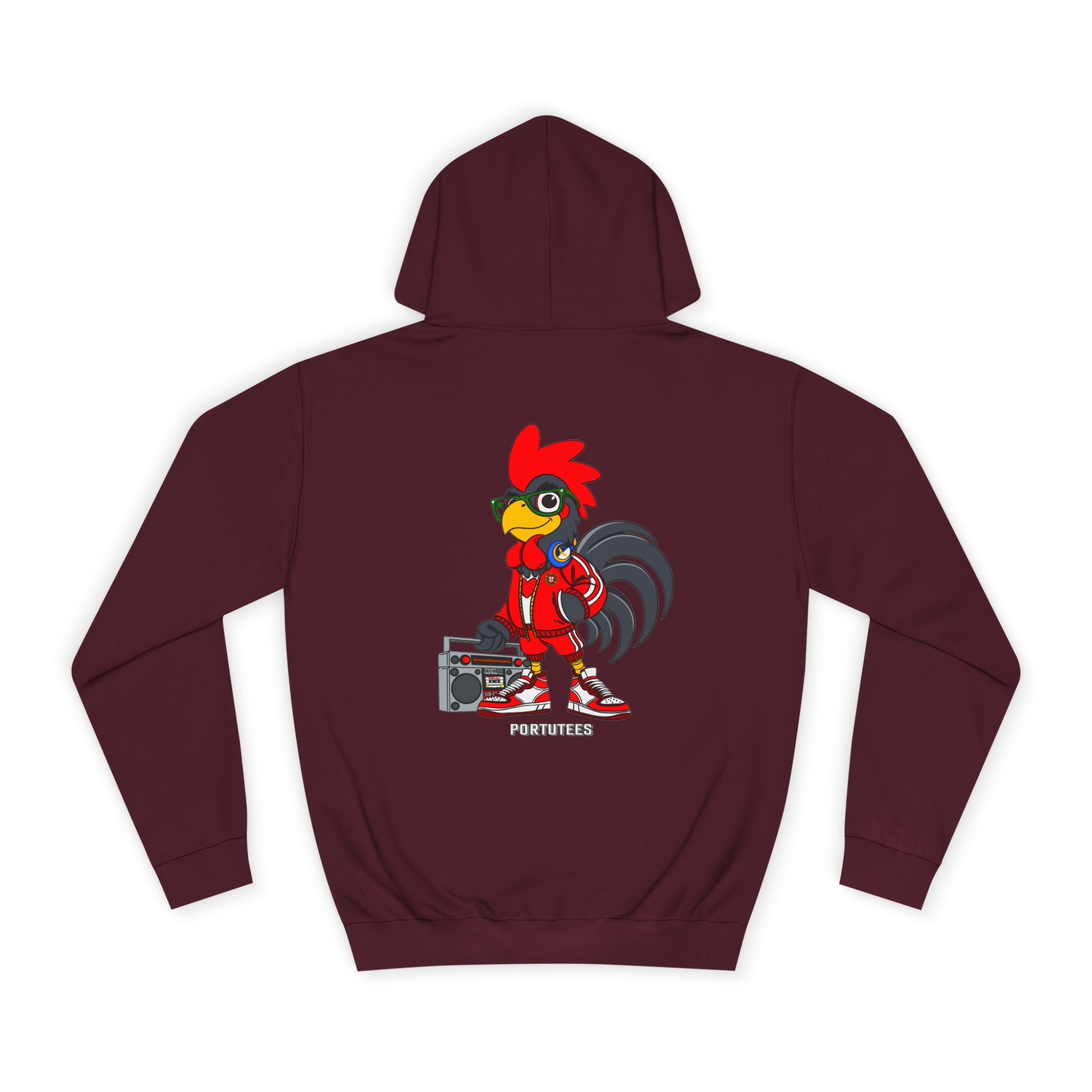 Hip-Hop Portuguese Rooster Hoodie - Urban Style Sweatshirt, Trendy College Apparel, Unisex Outerwear, Chicken Lover Gift, Cool Rooster