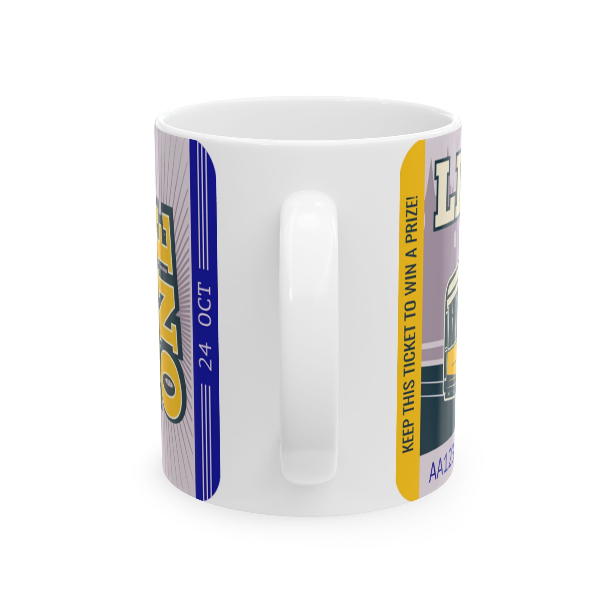 Vintage Lisboa Trolley Travel Ticket Ceramic Mug - 11oz