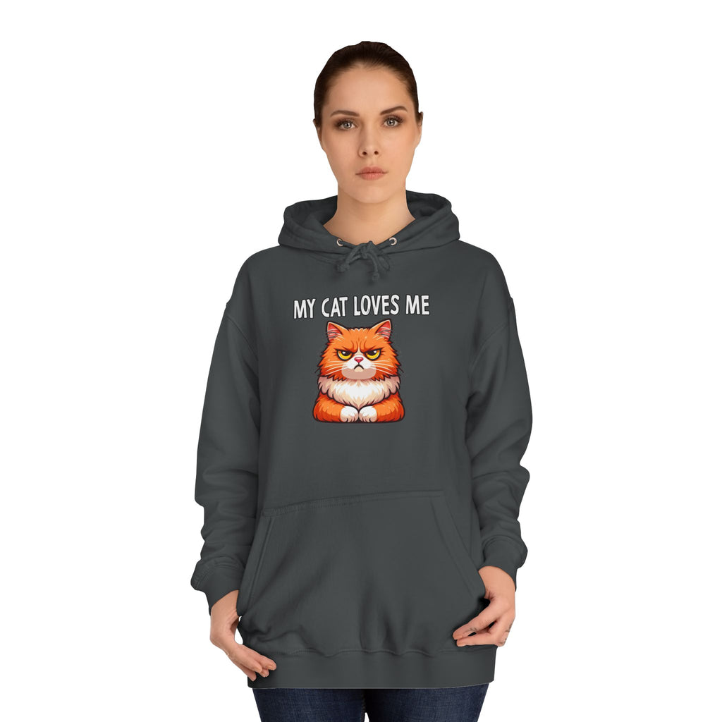 Funny Cat Hoodie, Cozy Pet Lover Sweater, My Cat Loves Me Hoodie, Gift for Cat Owners, Unisex Animal Sweatshirt