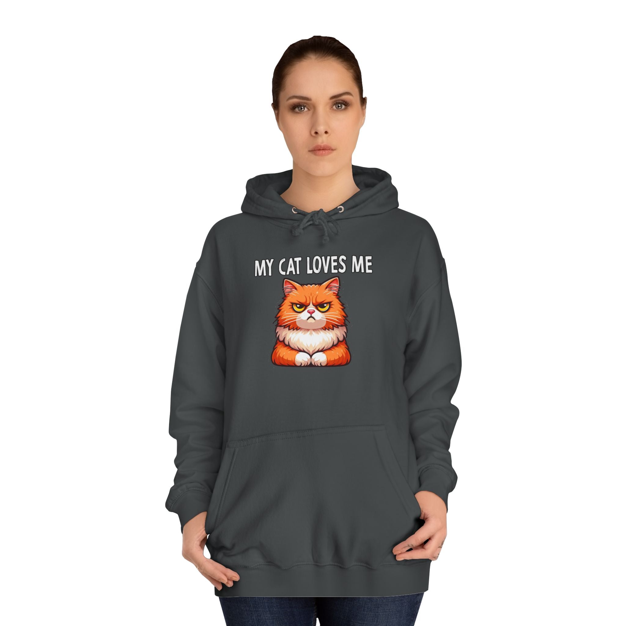Funny Cat Hoodie, Cozy Pet Lover Sweater, My Cat Loves Me Hoodie, Gift for Cat Owners, Unisex Animal Sweatshirt