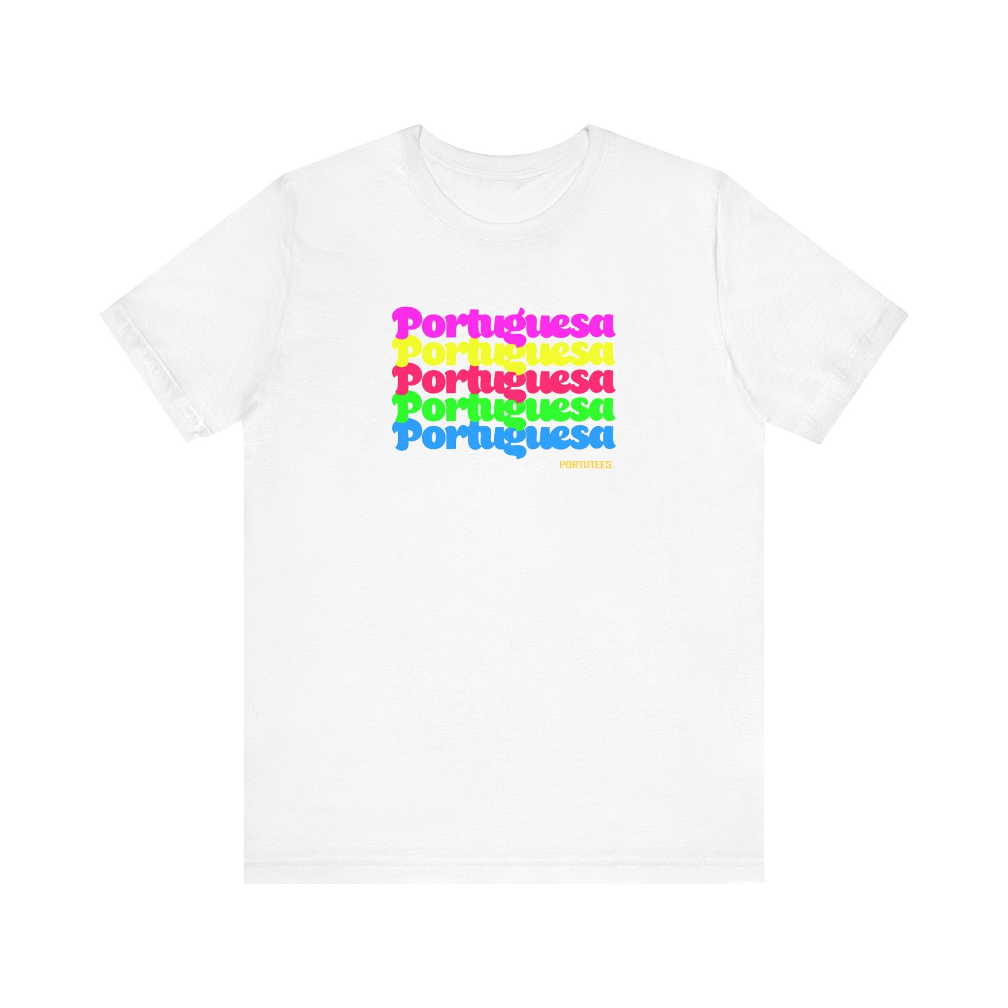Portuguese Retro Rainbow Tee — "Portuguesa" Graphic T-Shirt