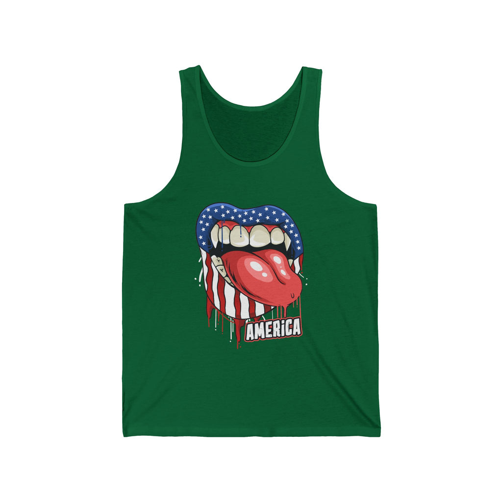Bold Graphic Unisex Jersey Tank - Express Your Patriotism, Summer Fashion, BBQ Parties, Independence Day, Casual Wear, Music Festivals
