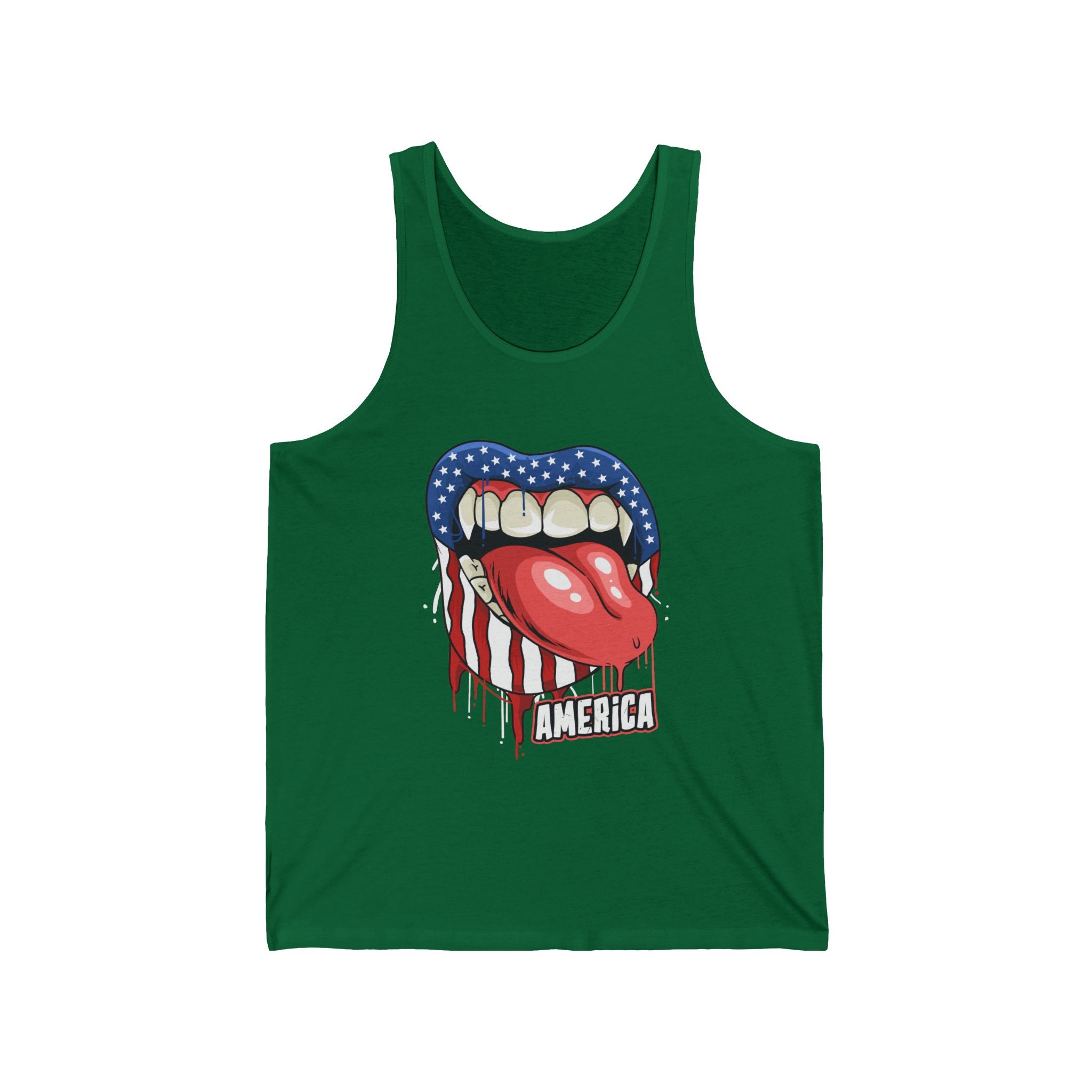 Bold Graphic Unisex Jersey Tank - Express Your Patriotism, Summer Fashion, BBQ Parties, Independence Day, Casual Wear, Music Festivals