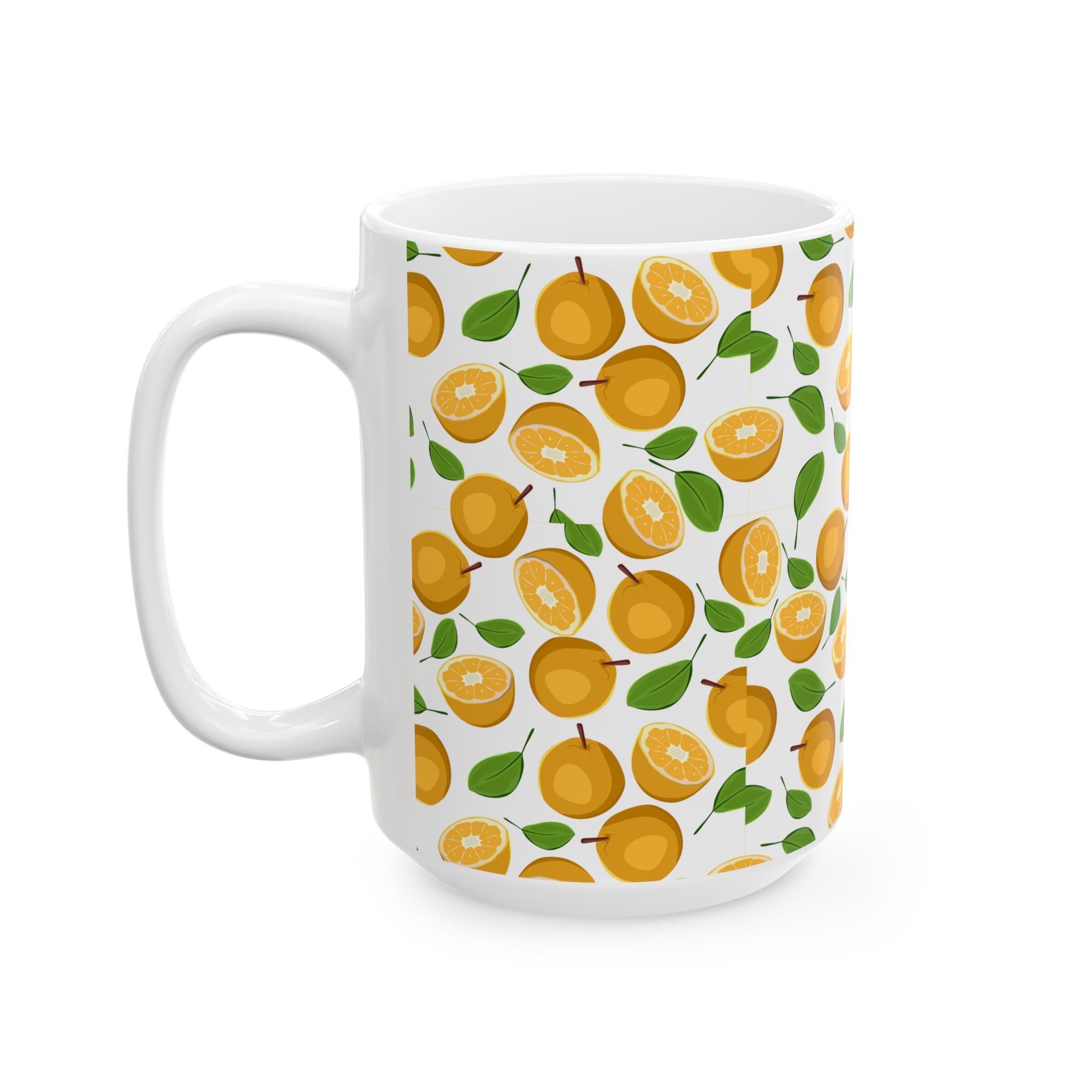 Citrus Fruit Ceramic Mug, Perfect for Tea & Coffee Lovers, Gift for Citrus Enthusiasts, Kitchen Decor, Orange Lover's Gift