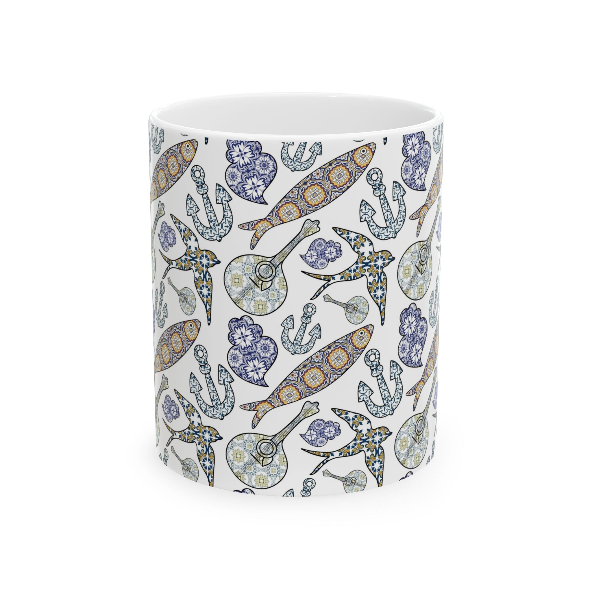 Nautical-Themed Ceramic Mug - 11oz - Perfect for Ocean Lovers