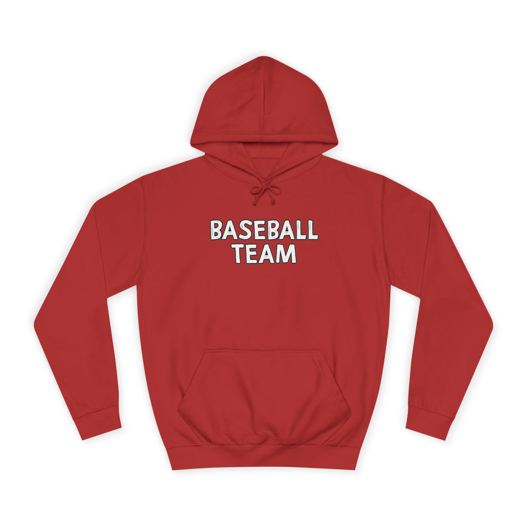 Baseball Team Unisex College Hoodie, Cozy Sportswear, College Apparel, Gift for Athletes, Team Spirit Wear, Everyday Comfort