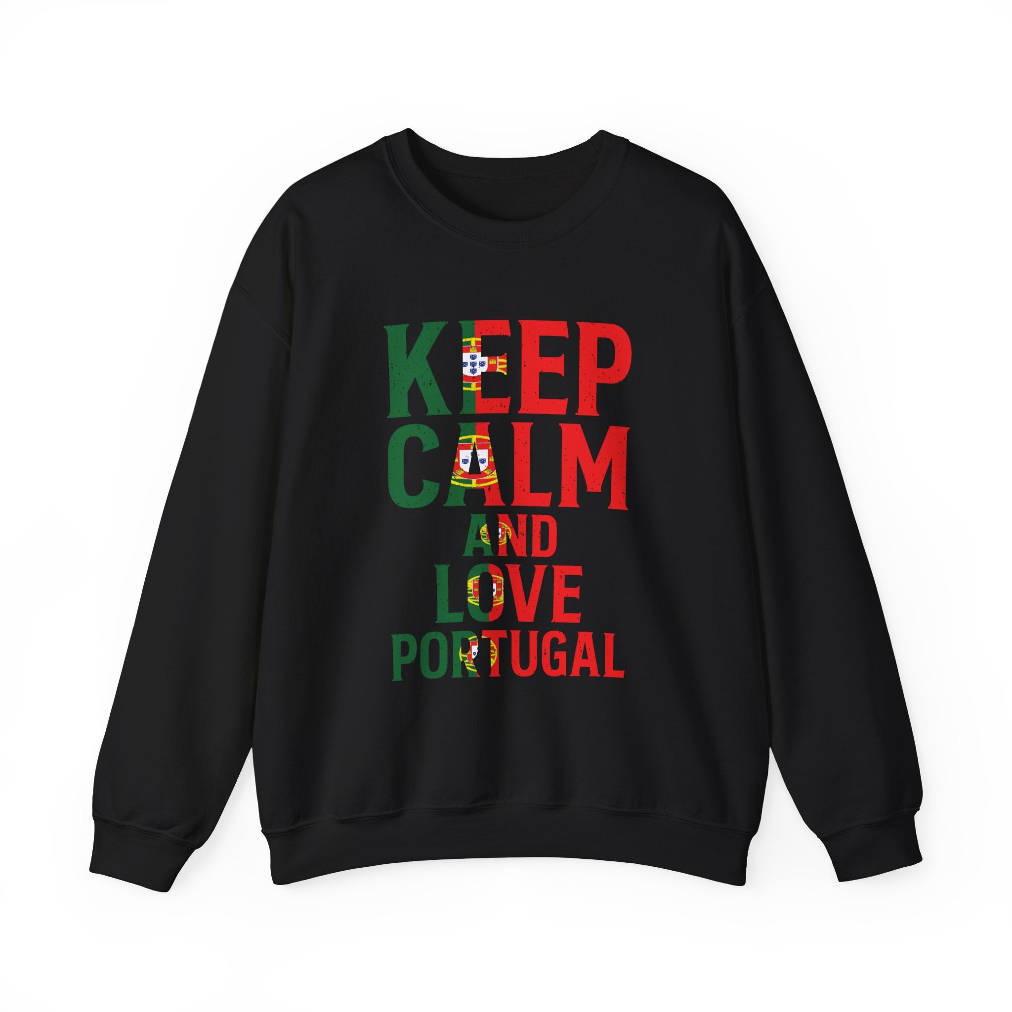 Keep Calm and Love Portugal Sweatshirt, Cozy Crewneck for Portugal Lovers, Great for Travel, Holidays, Birthdays, Gift